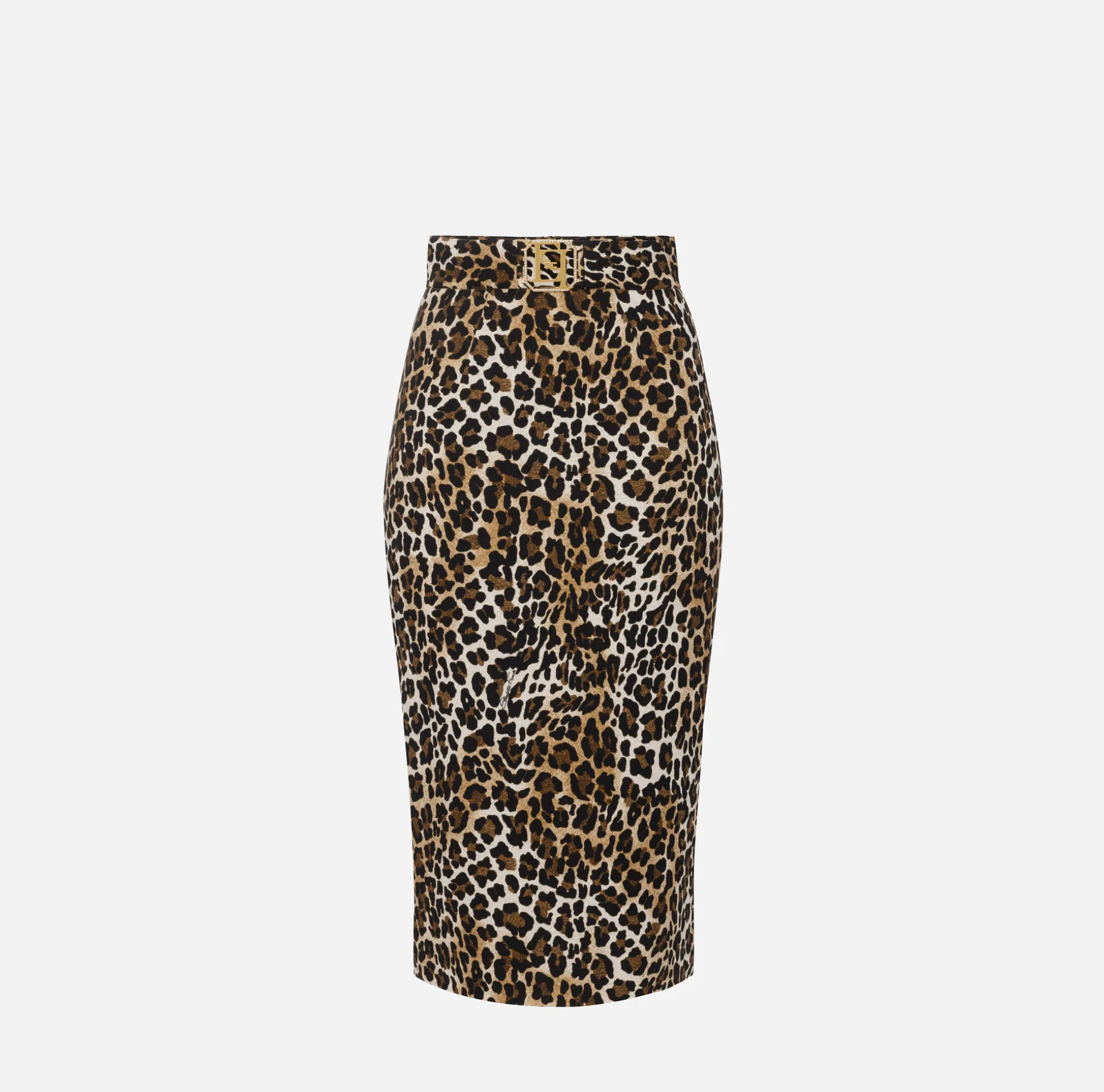 Elisabetta Franchi Skirts | Animalier crêpe midi skirt