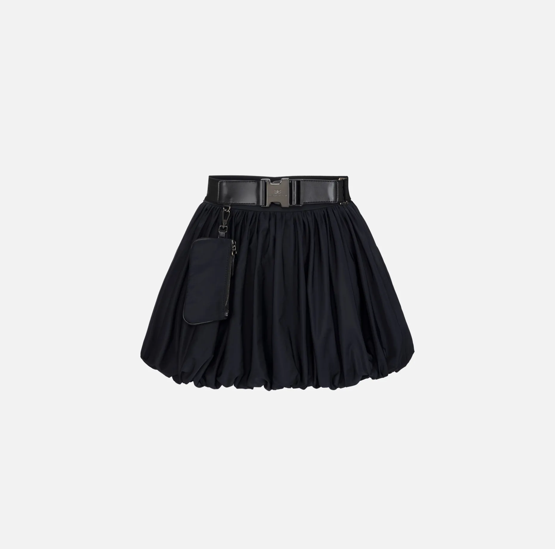 Elisabetta Franchi Skirts | Balloon miniskirt in technical nylon with belt