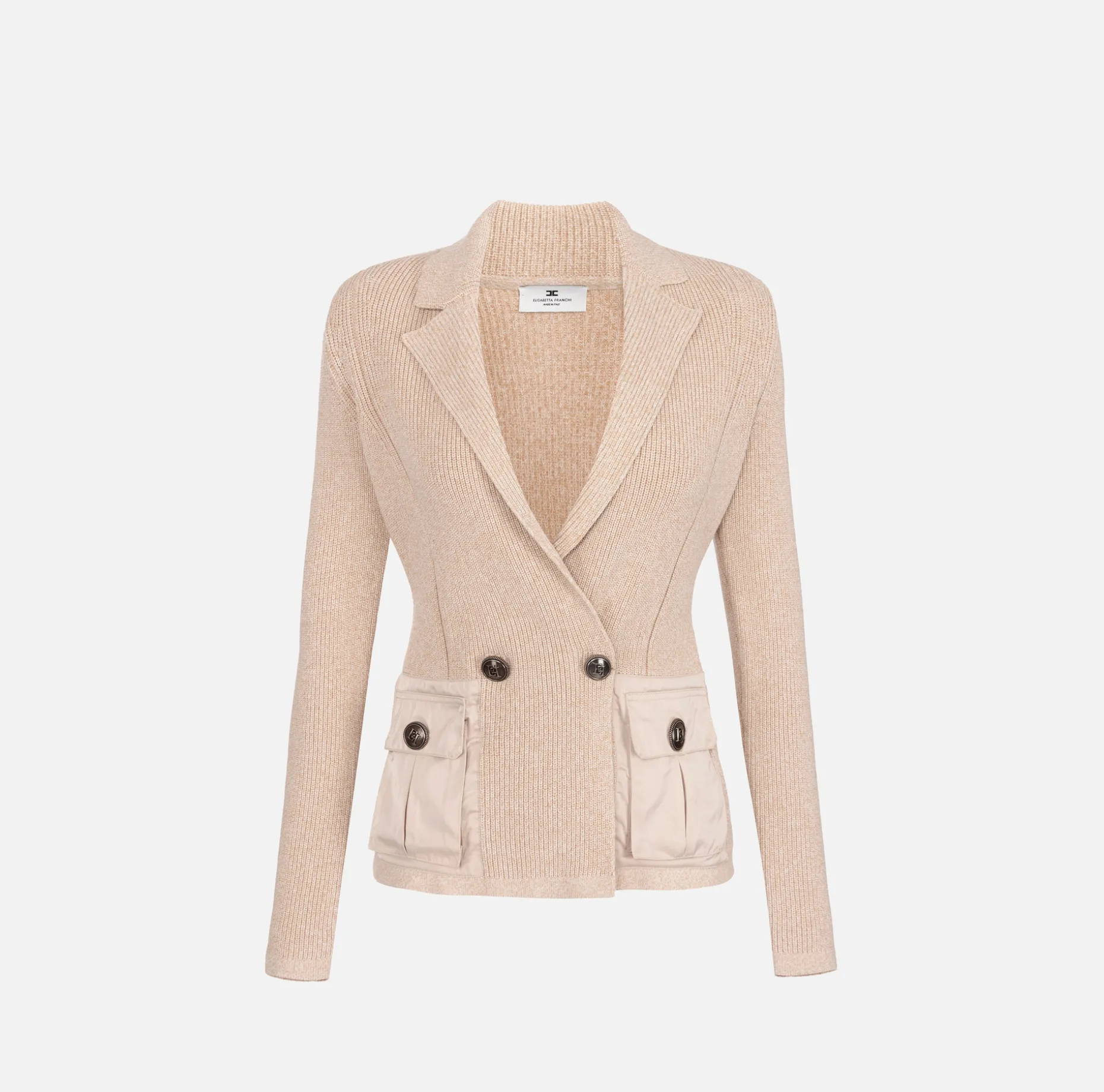 Elisabetta Franchi Jackets And Trench Coats | Knitwear And Sweatshirts | Blazer with pockets in technical voile fabric