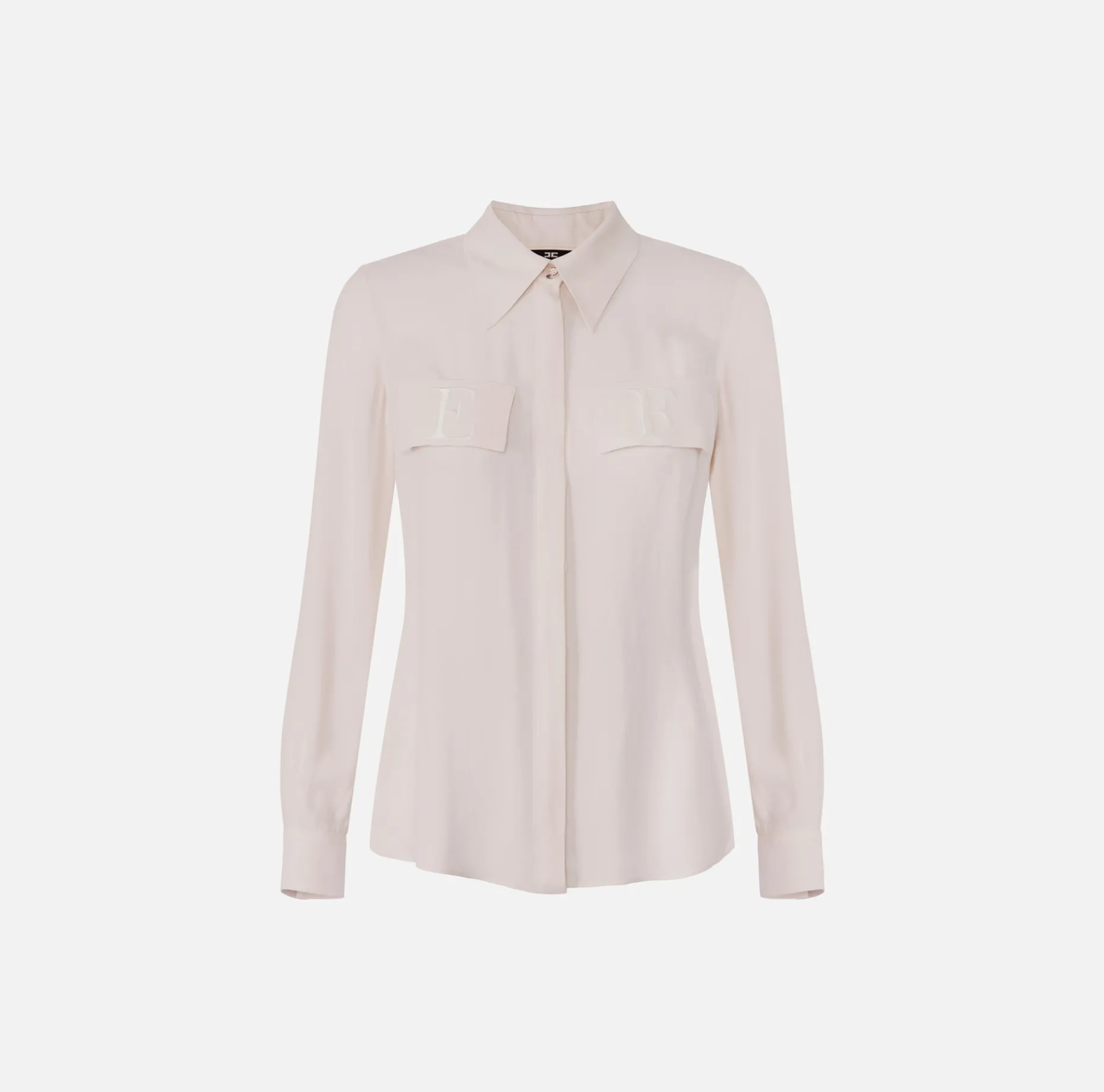 Elisabetta Franchi Shirts And Blouses | Blouse in georgette fabric with embroidered flaps