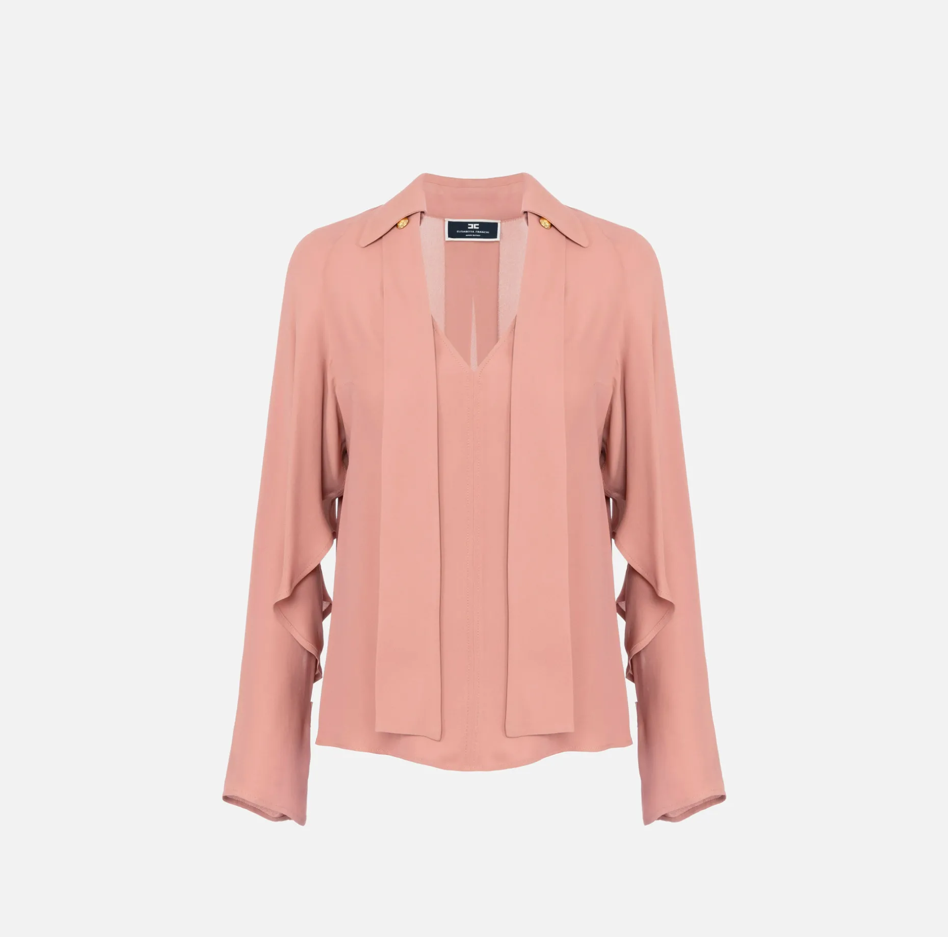 Elisabetta Franchi Shirts And Blouses | Blouse in georgette fabric with foulard scarf