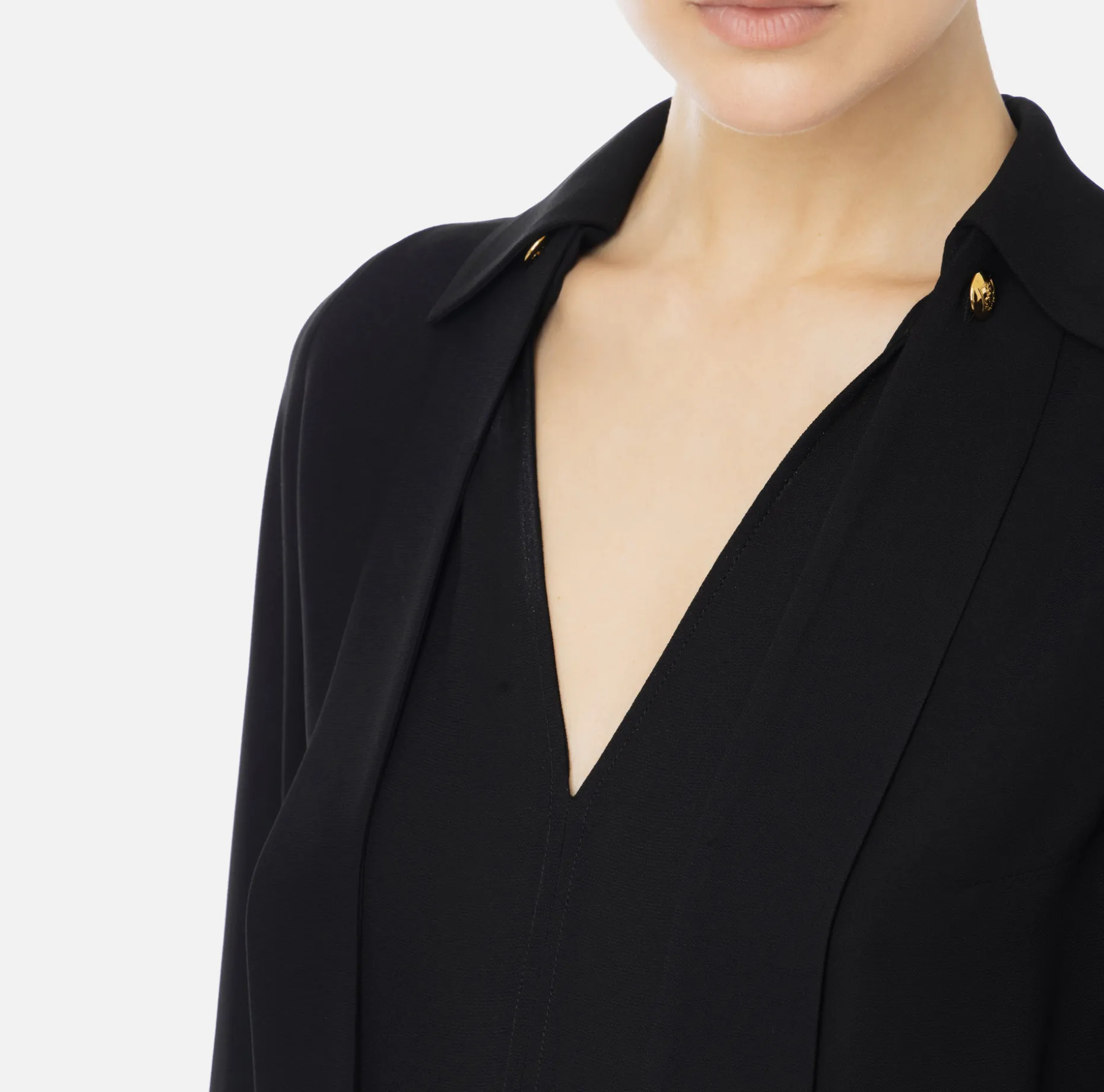 Elisabetta Franchi Shirts And Blouses | Blouse in georgette fabric with foulard scarf