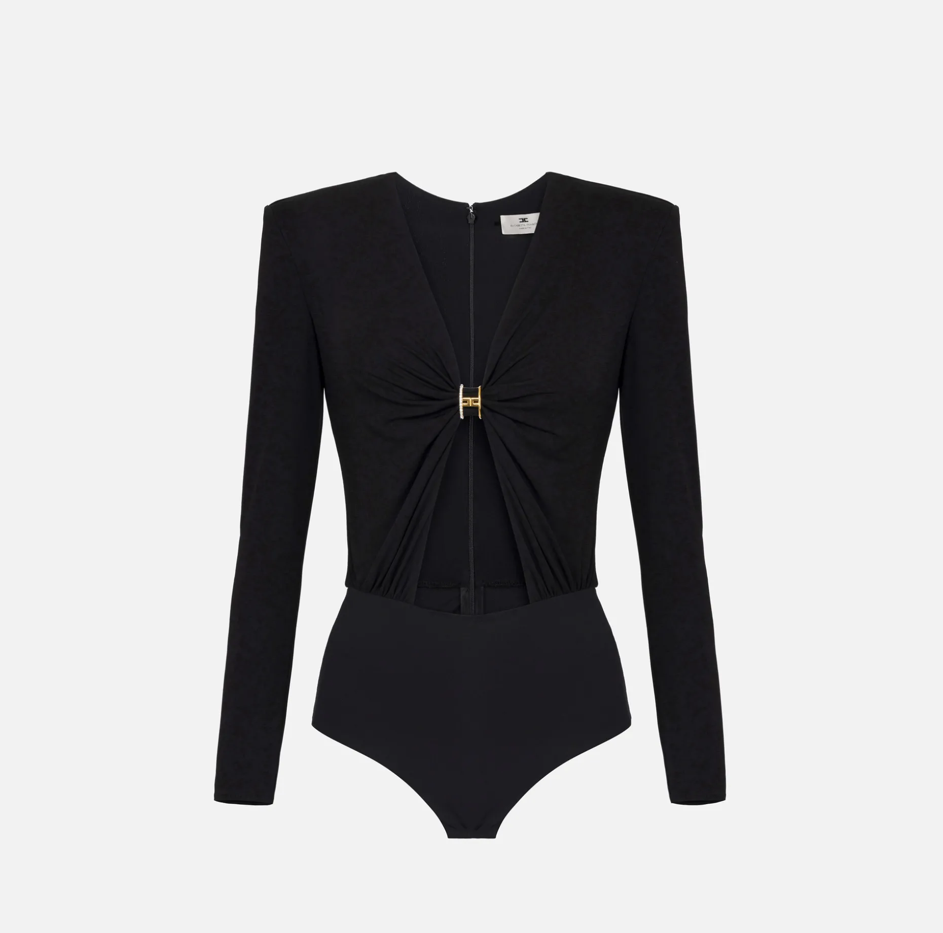 Elisabetta Franchi Top And T-Shirts | Bodysuit in jersey fabric with jewel ring