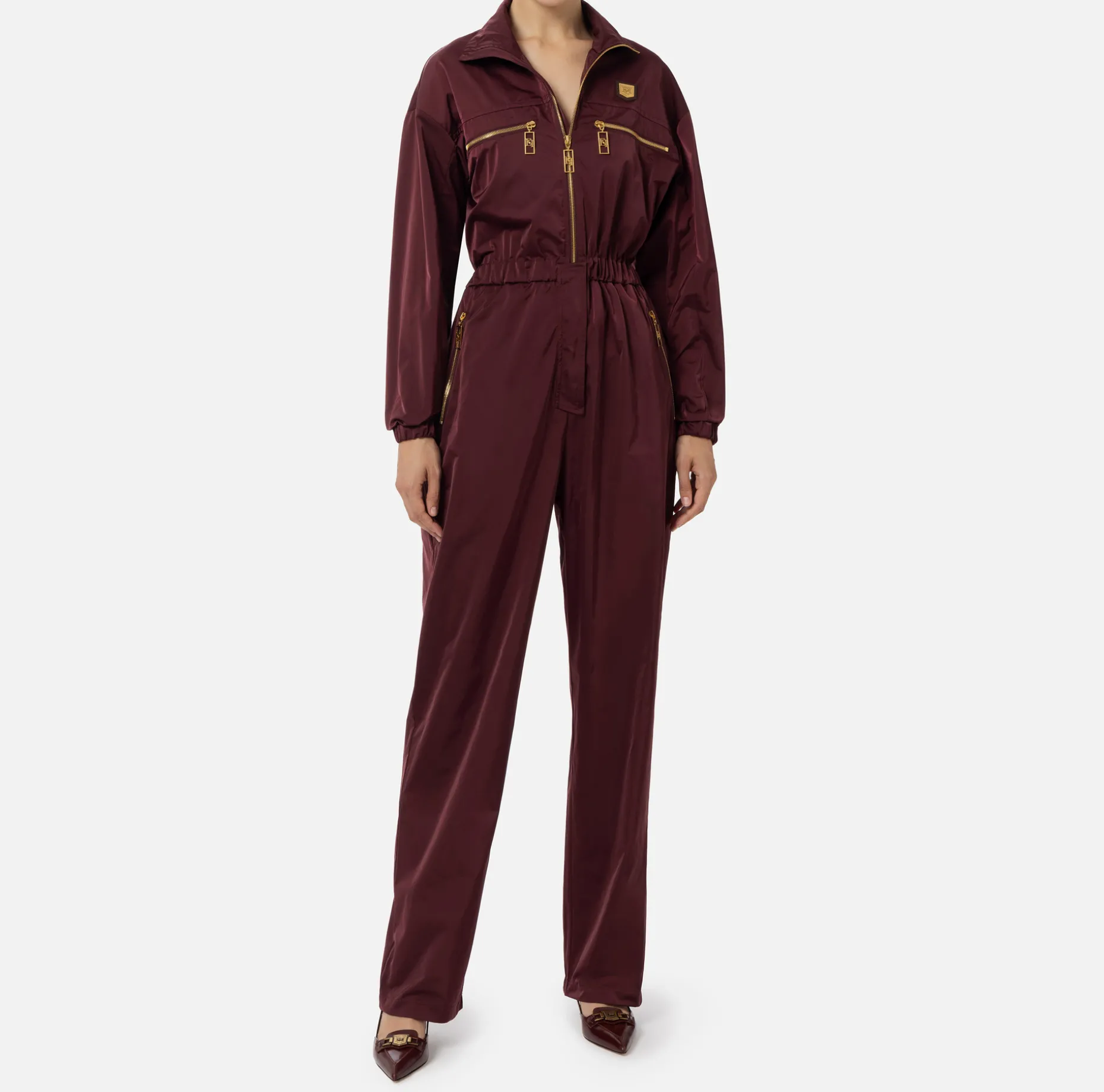 Elisabetta Franchi Jumpsuits | Cargo jumpsuit in technical nylon with zip