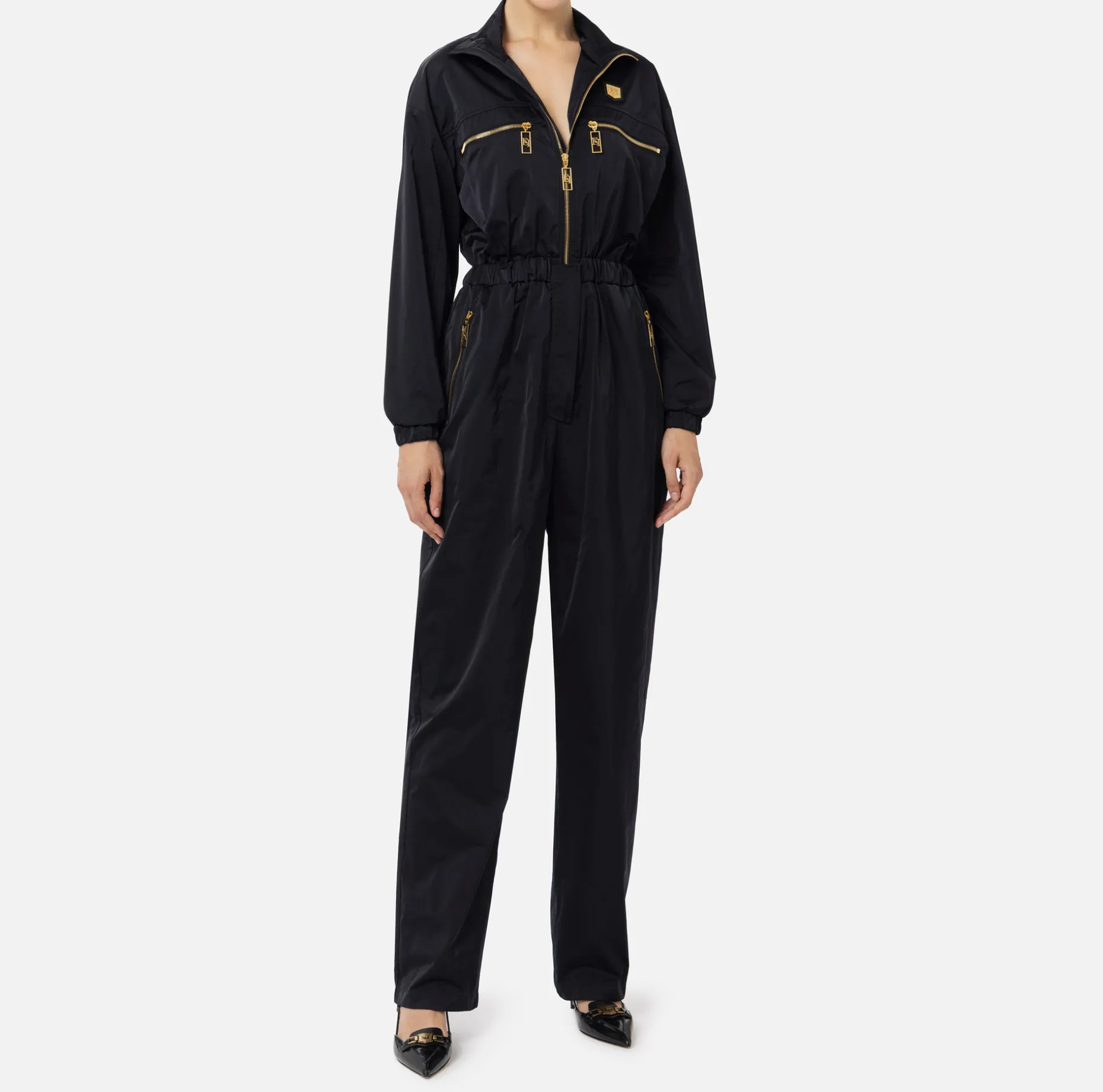 Elisabetta Franchi Jumpsuits | Cargo jumpsuit in technical nylon with zip