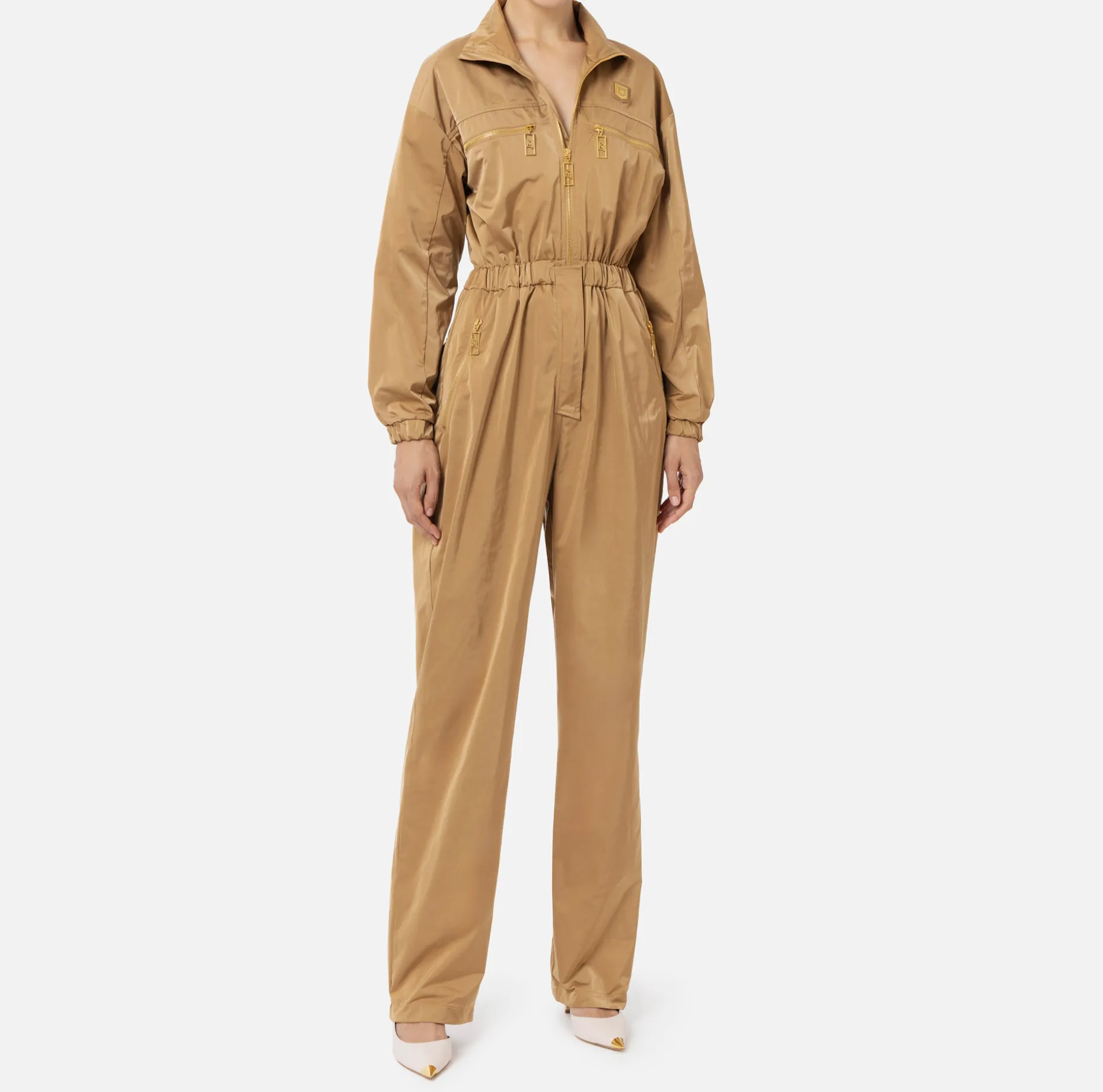 Elisabetta Franchi Jumpsuits | Cargo jumpsuit in technical nylon with zip