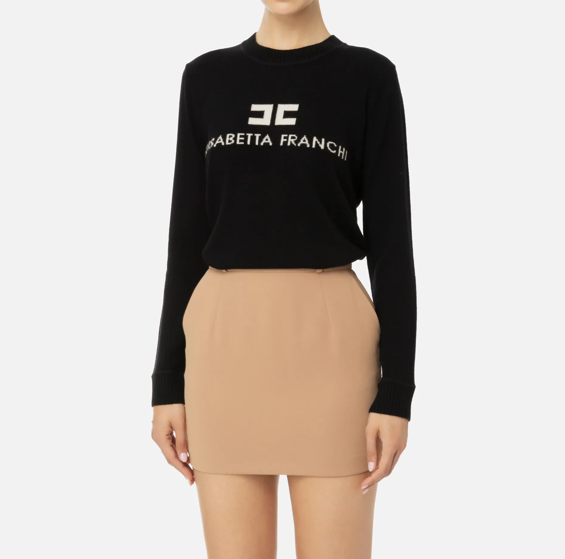 Elisabetta Franchi Knitwear And Sweatshirts | Cashmere blend pullover with logo