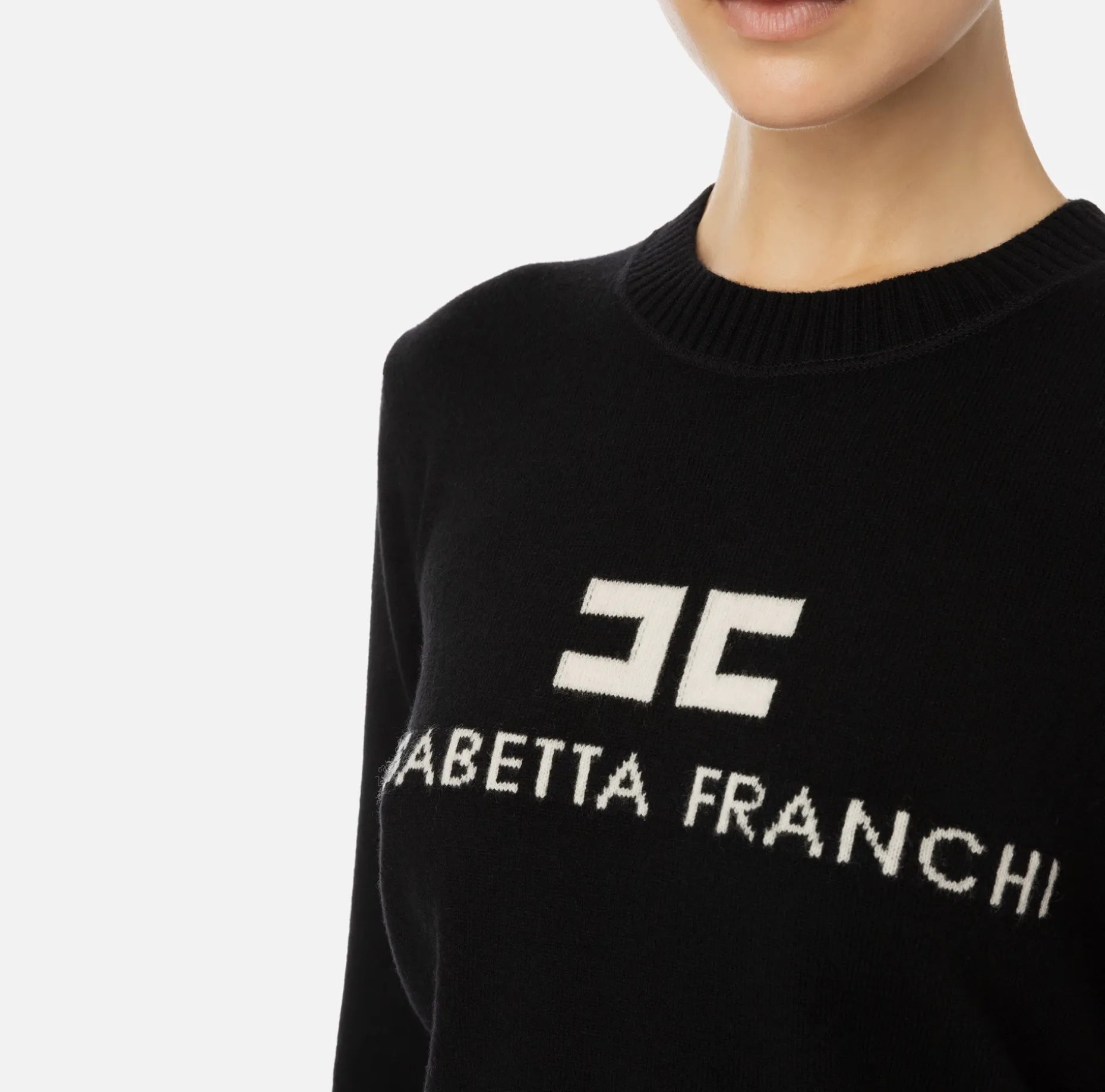 Elisabetta Franchi Knitwear And Sweatshirts | Cashmere blend pullover with logo