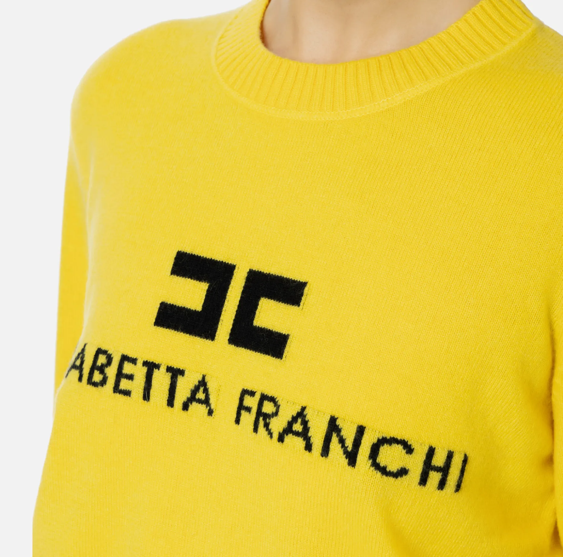 Elisabetta Franchi Knitwear And Sweatshirts | Cashmere blend pullover with logo