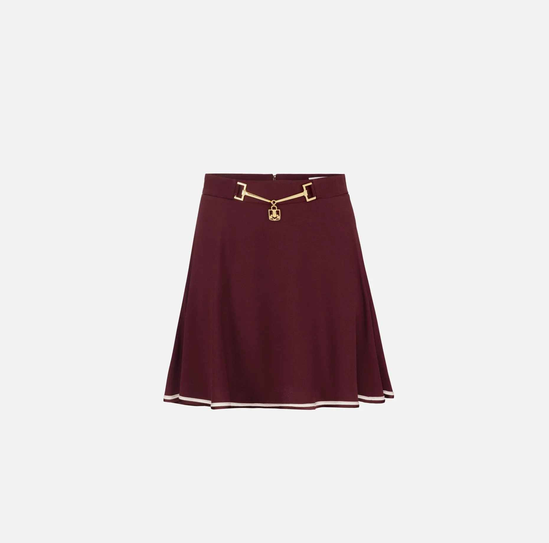 Elisabetta Franchi Skirts | Circle miniskirt in crêpe fabric with horsebit