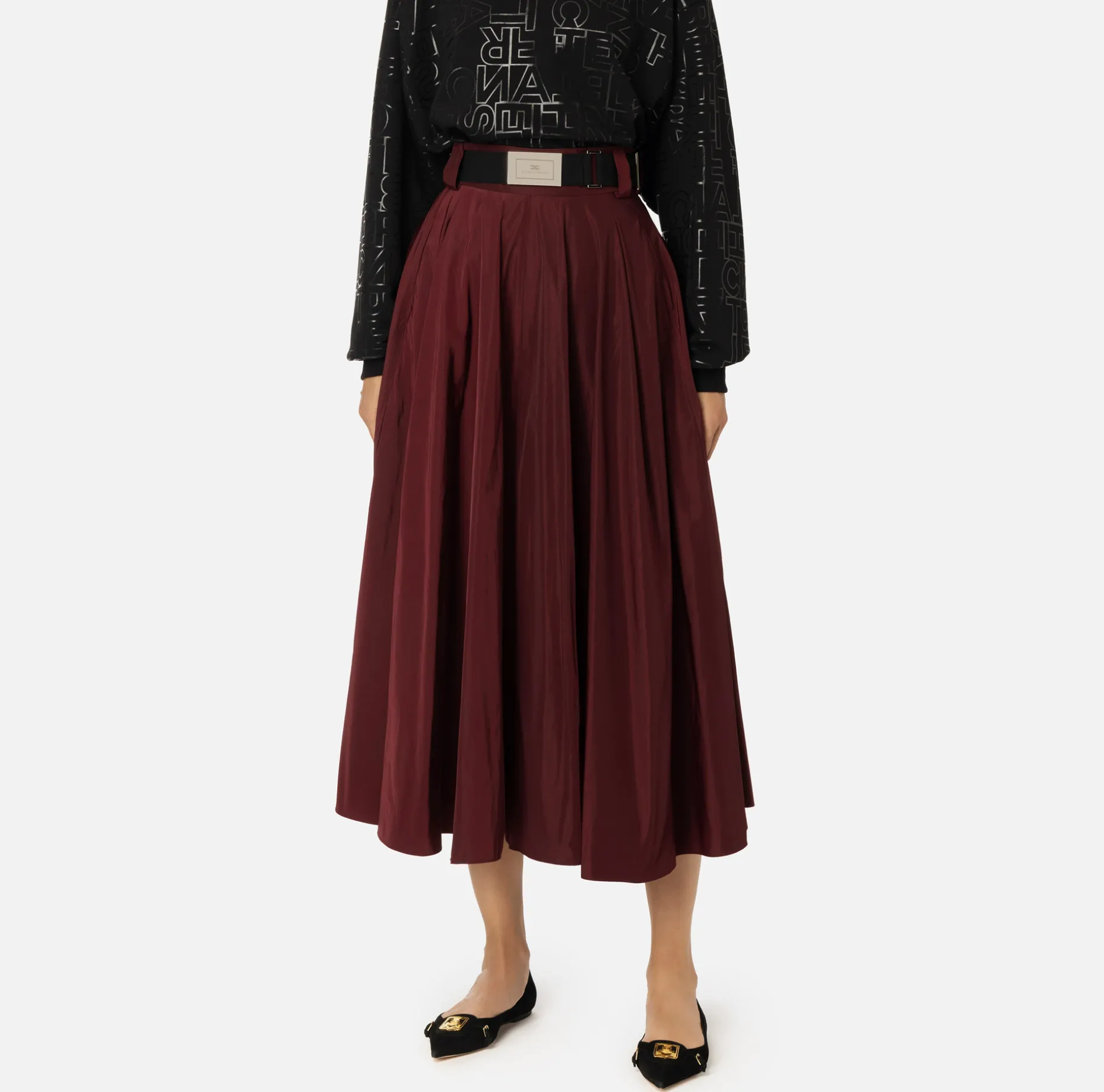 Elisabetta Franchi Skirts | Circle skirt in lightweight technical nylon