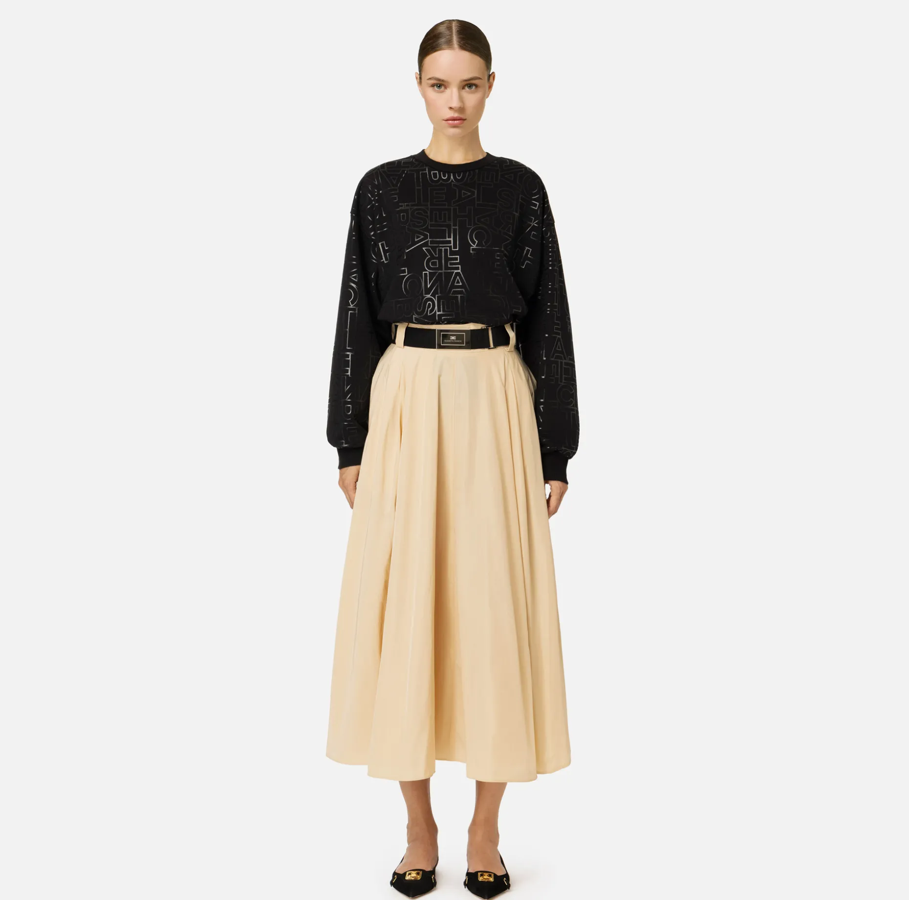 Elisabetta Franchi Skirts | Circle skirt in lightweight technical nylon