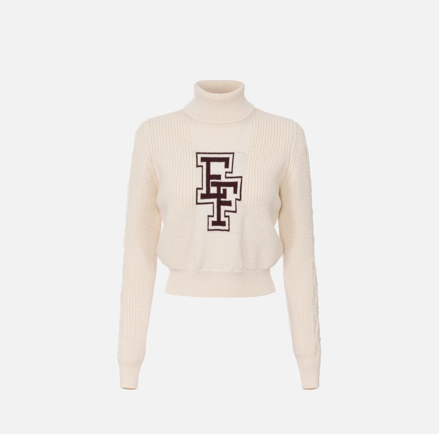 Elisabetta Franchi Knitwear And Sweatshirts | College-style wool turtleneck top