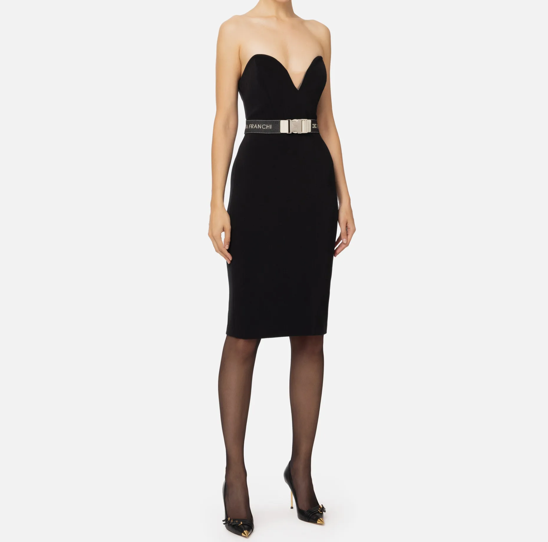 Elisabetta Franchi Dresses | Midi Dresses | Cool wool midi dress with belt