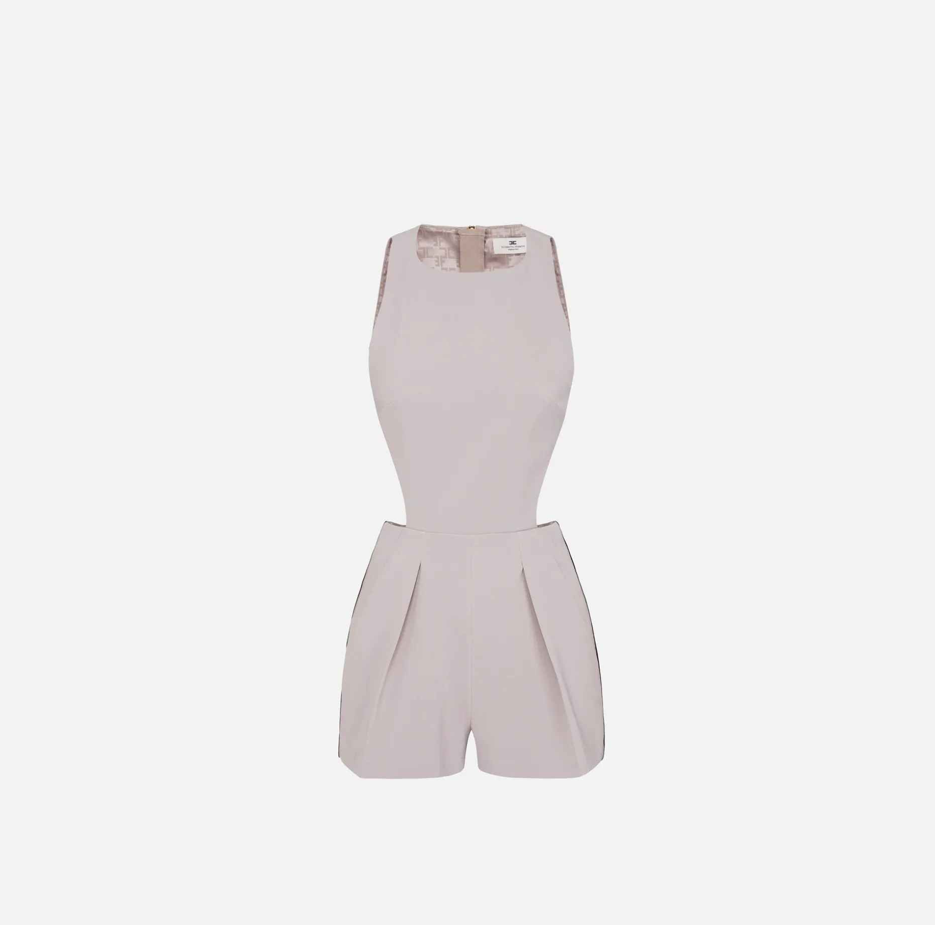 Elisabetta Franchi Jumpsuits | Cool wool romper suit with logoed elastic band