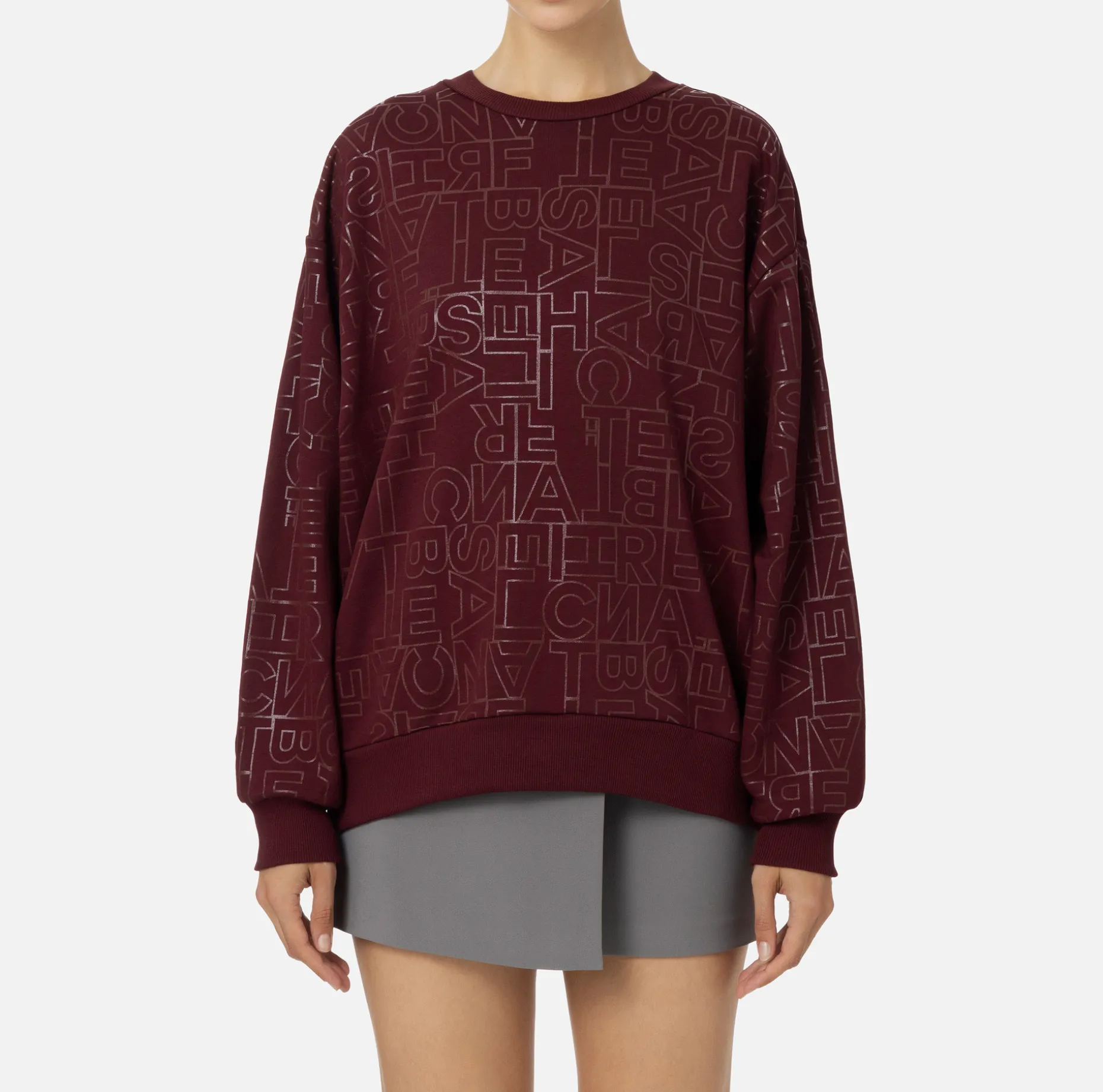 Elisabetta Franchi Knitwear And Sweatshirts | Cotton sweatshirt with lettering