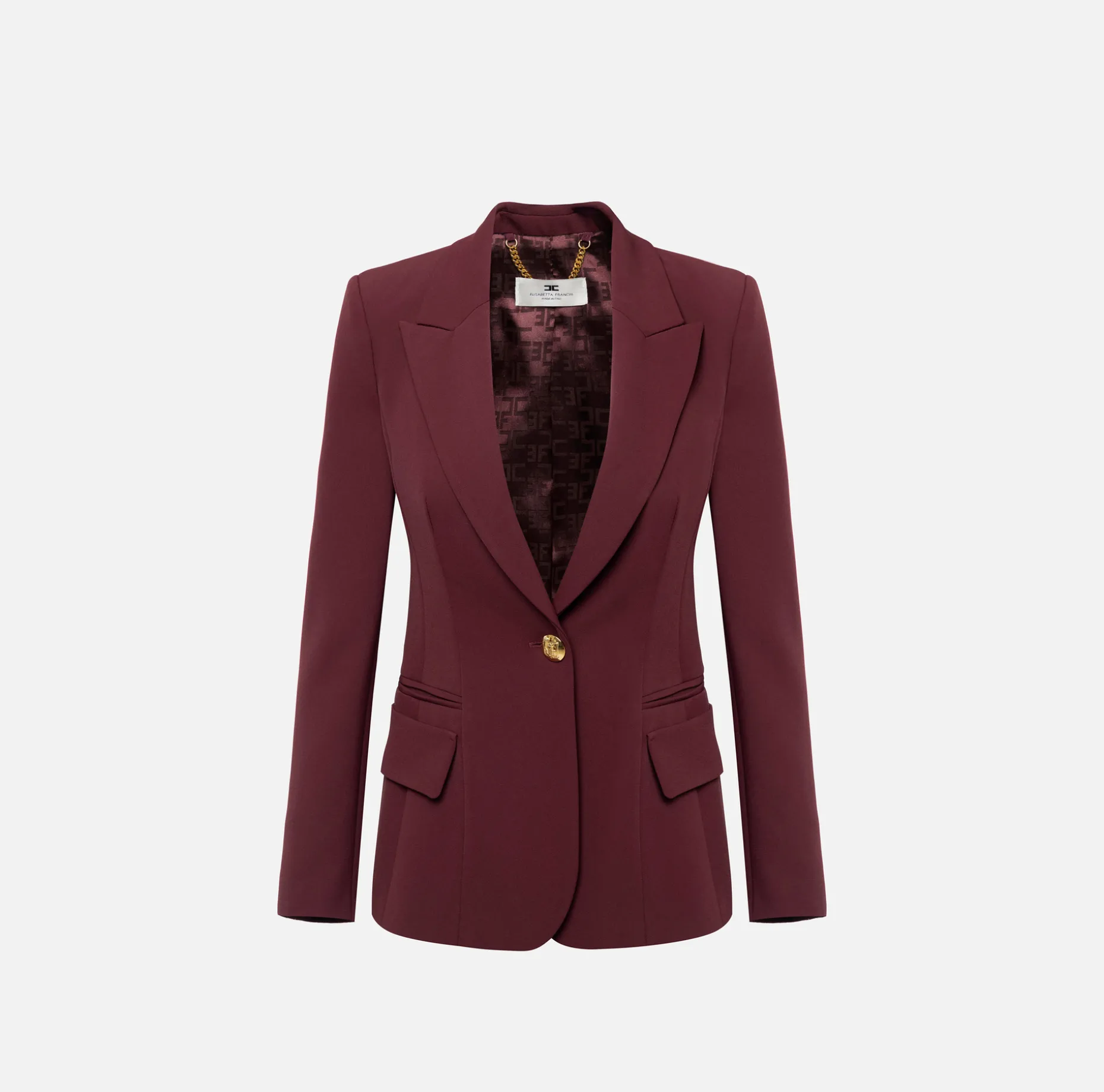 Elisabetta Franchi Jackets And Trench Coats | Crêpe blazer with peak lapels