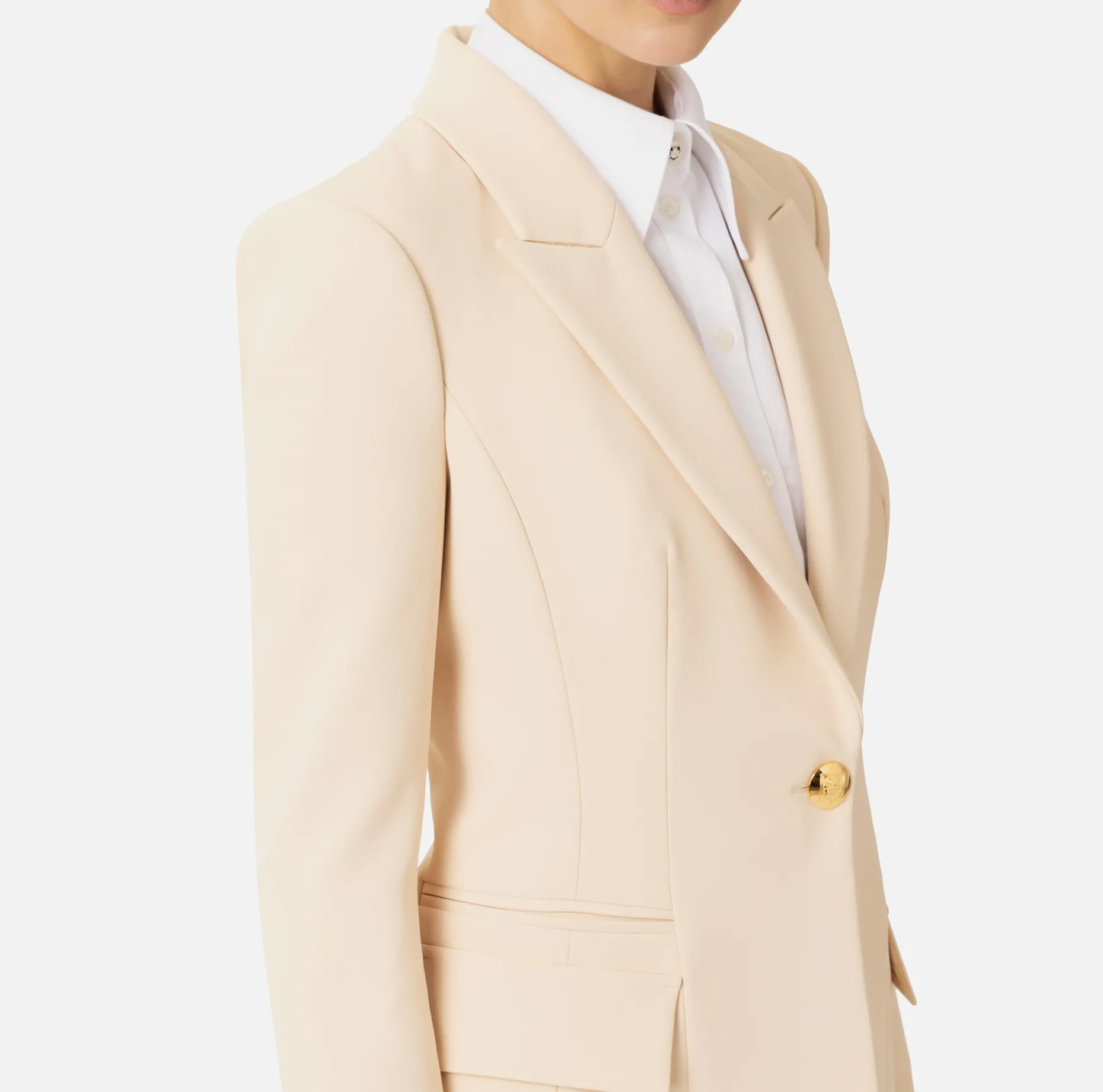 Elisabetta Franchi Jackets And Trench Coats | Crêpe blazer with peak lapels