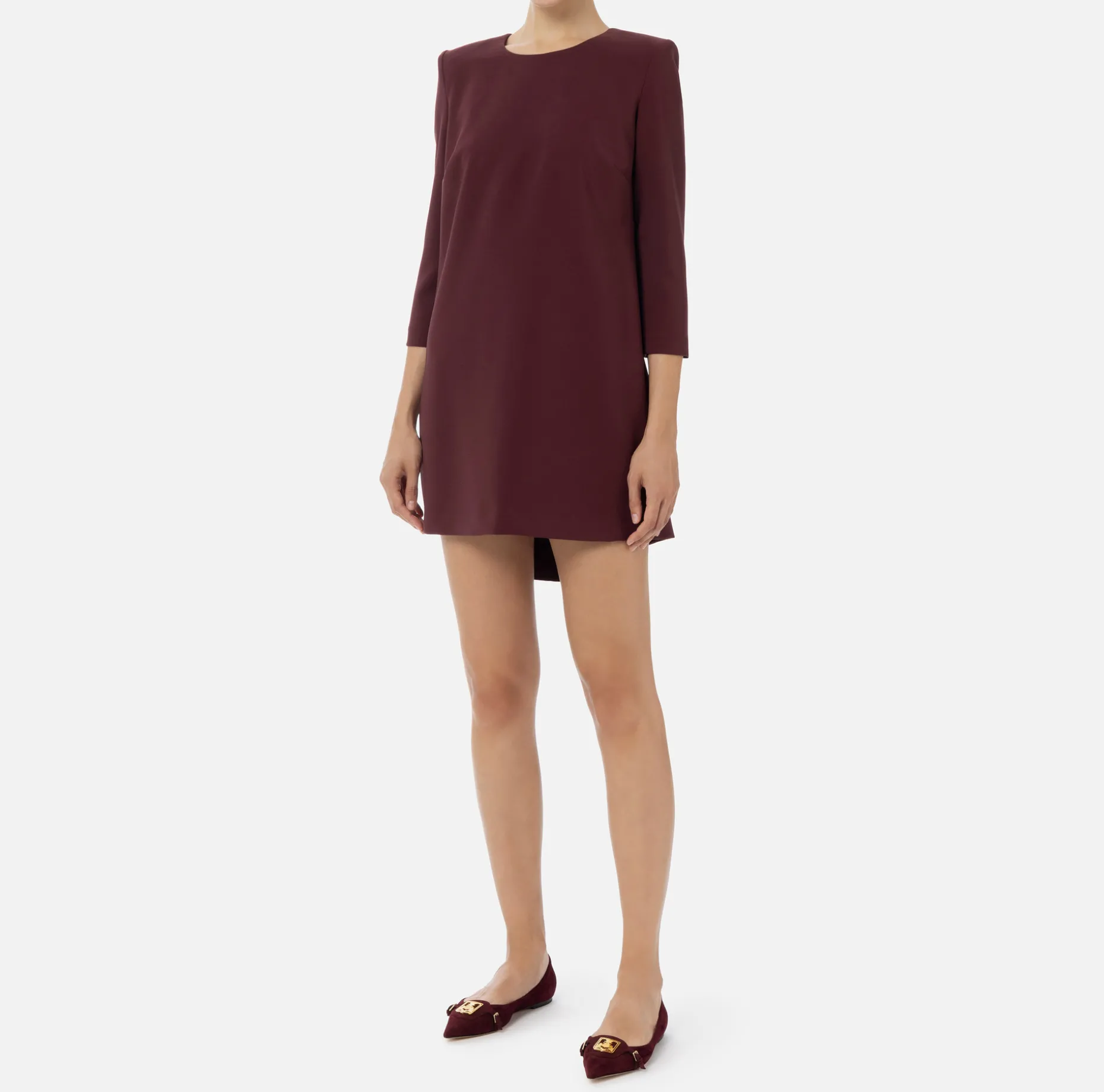 Elisabetta Franchi Mini Dresses | Dresses | Crêpe boxy mini-dress with voile insert