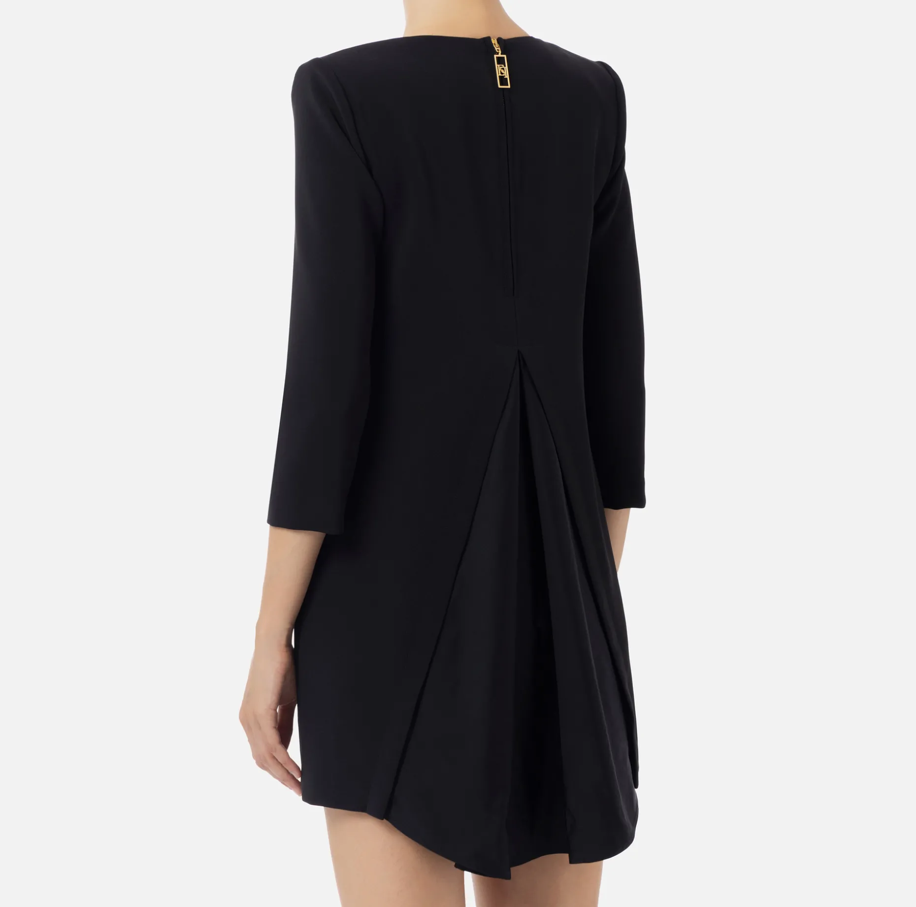 Elisabetta Franchi Mini Dresses | Dresses | Crêpe boxy mini-dress with voile insert