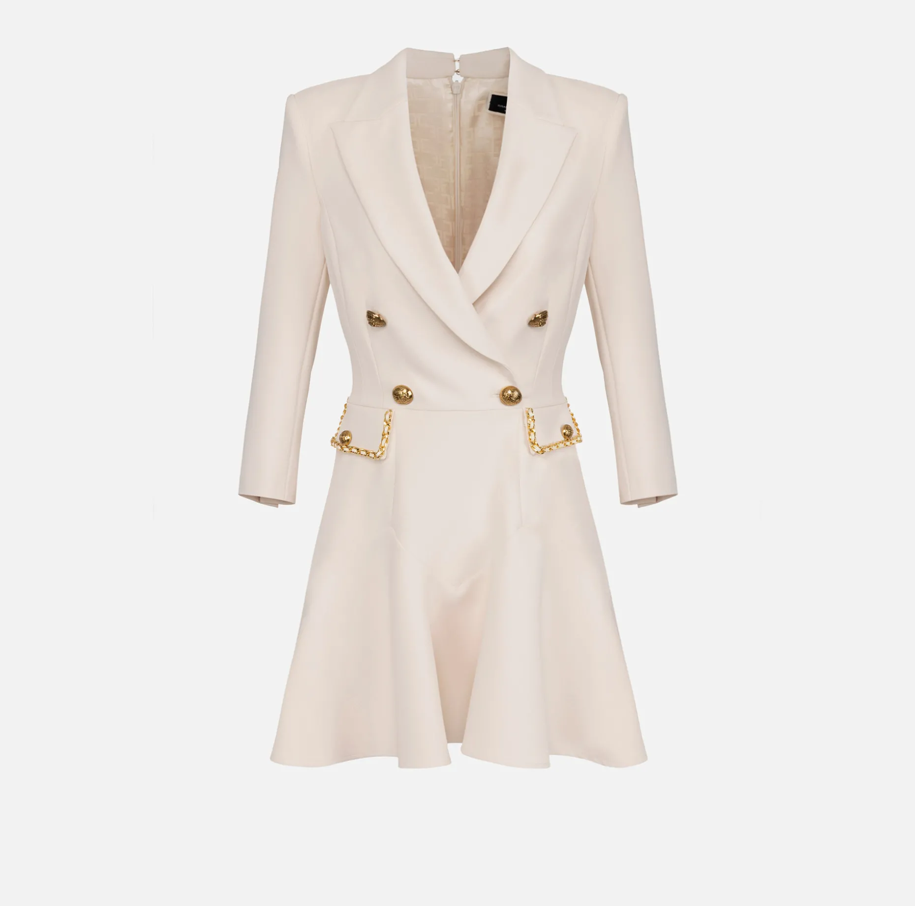 Elisabetta Franchi Mini Dresses | Coat Dresses | Crêpe coat dress with groumette chain