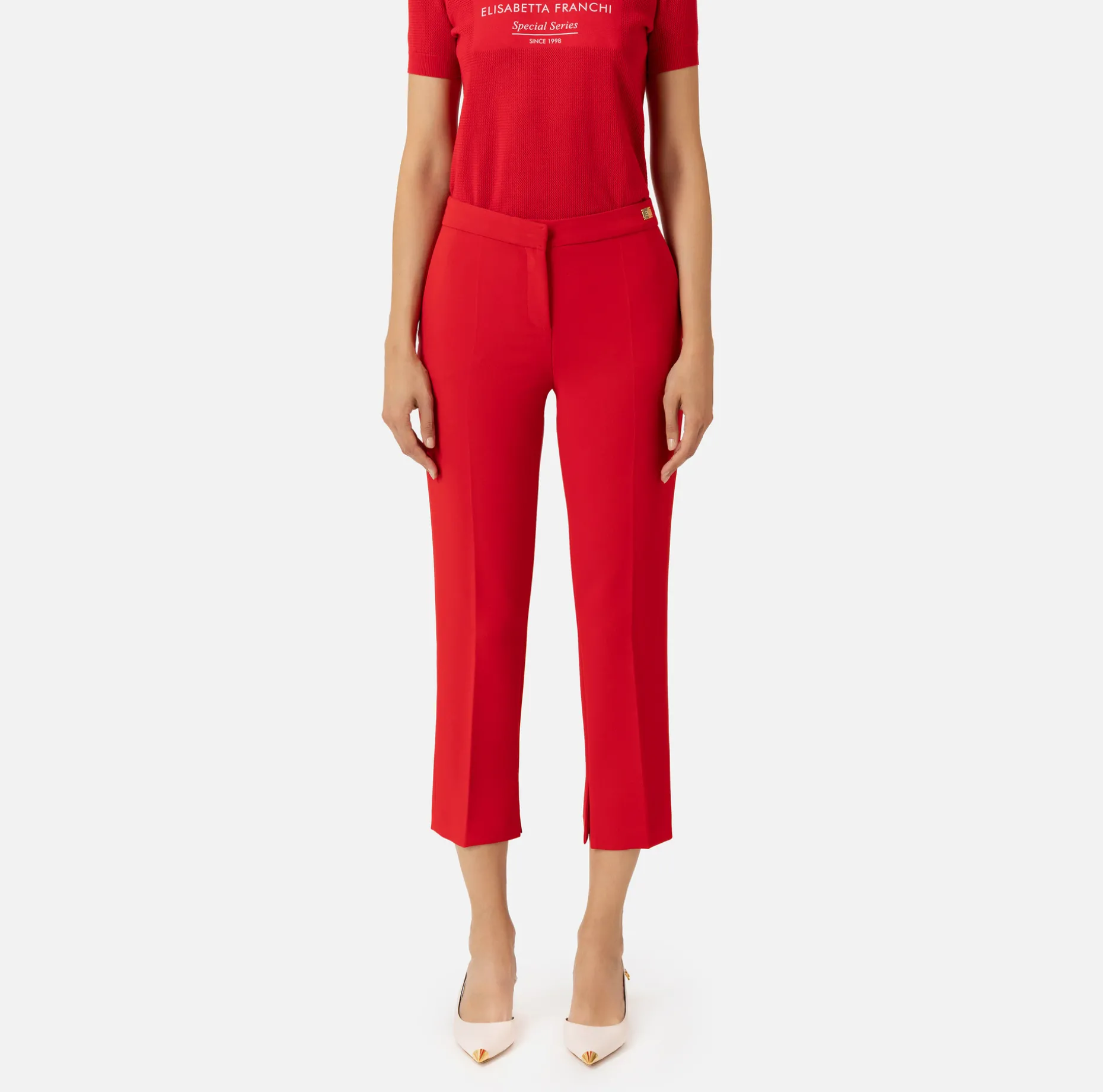 Elisabetta Franchi Trousers And Shorts | Crêpe trousers with slits