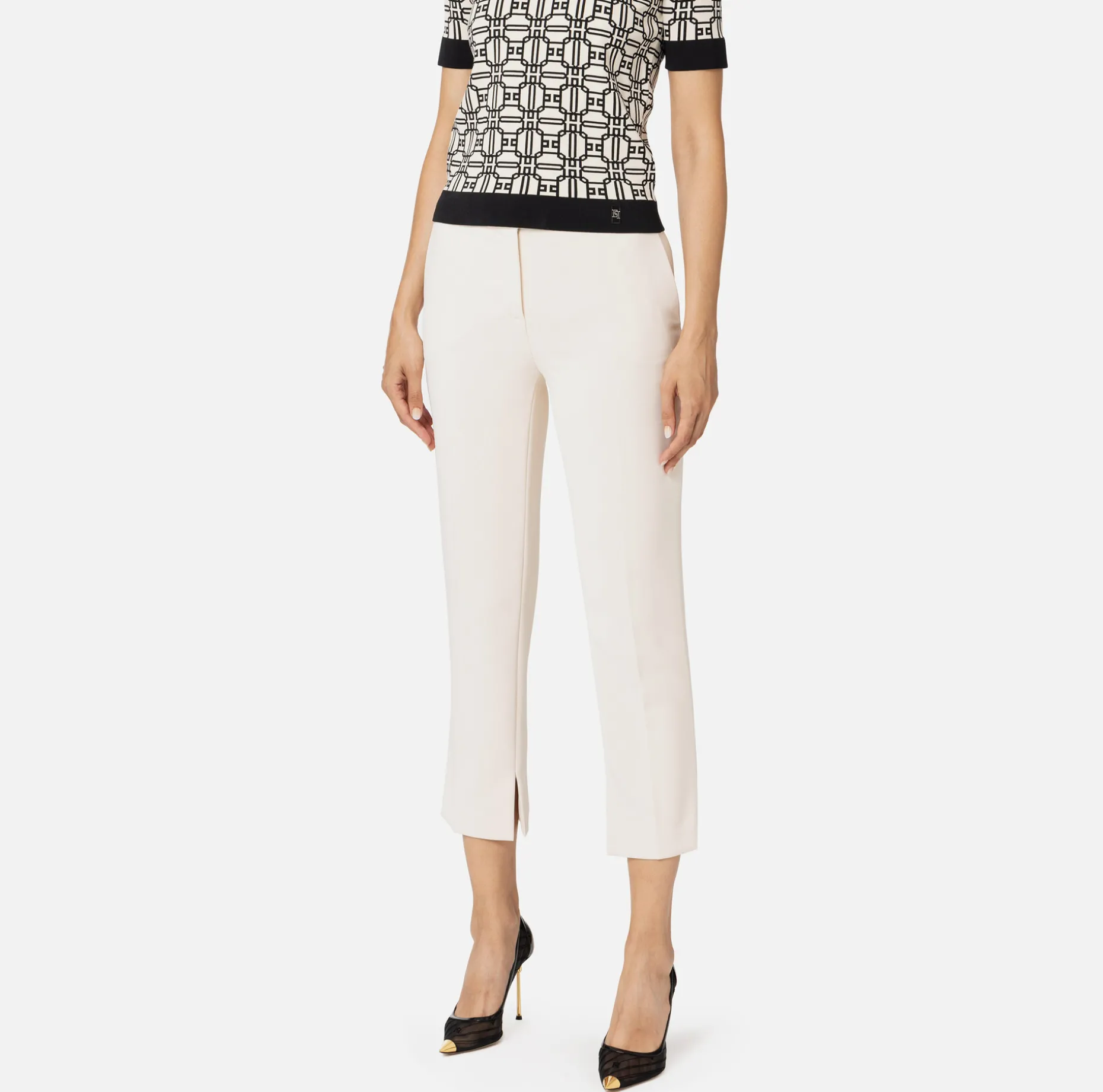 Elisabetta Franchi Trousers And Shorts | Crêpe trousers with slits