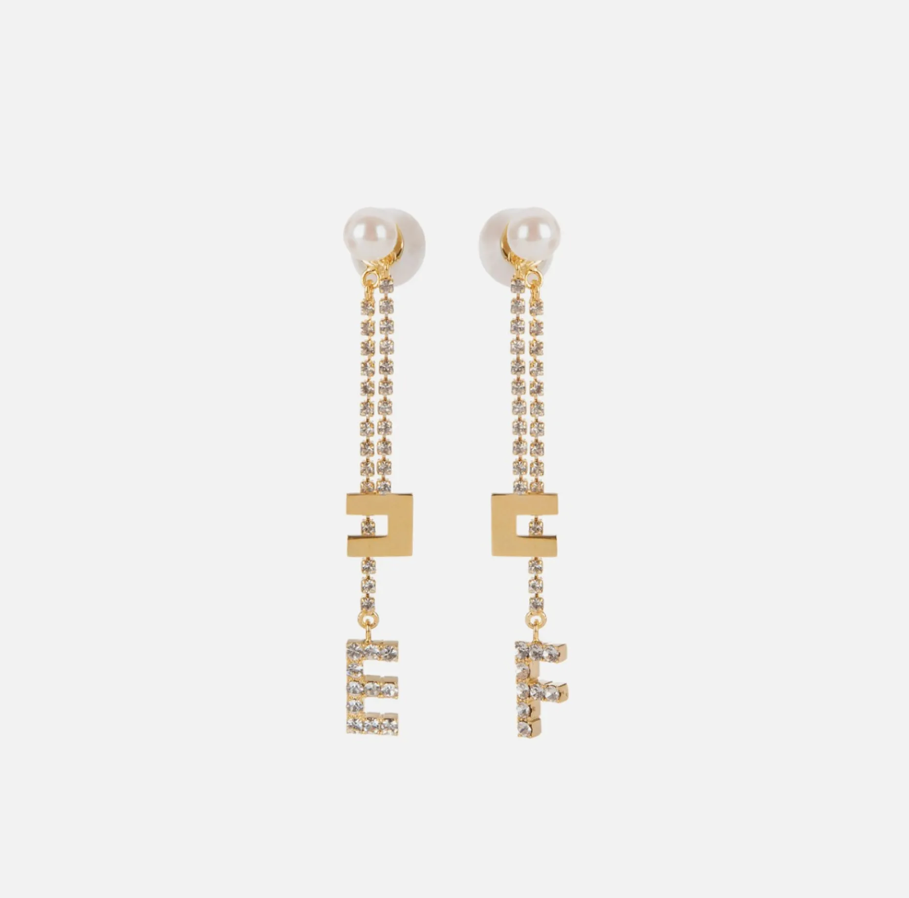 Elisabetta Franchi Jewelry | Crystal rhinestone chain earrings