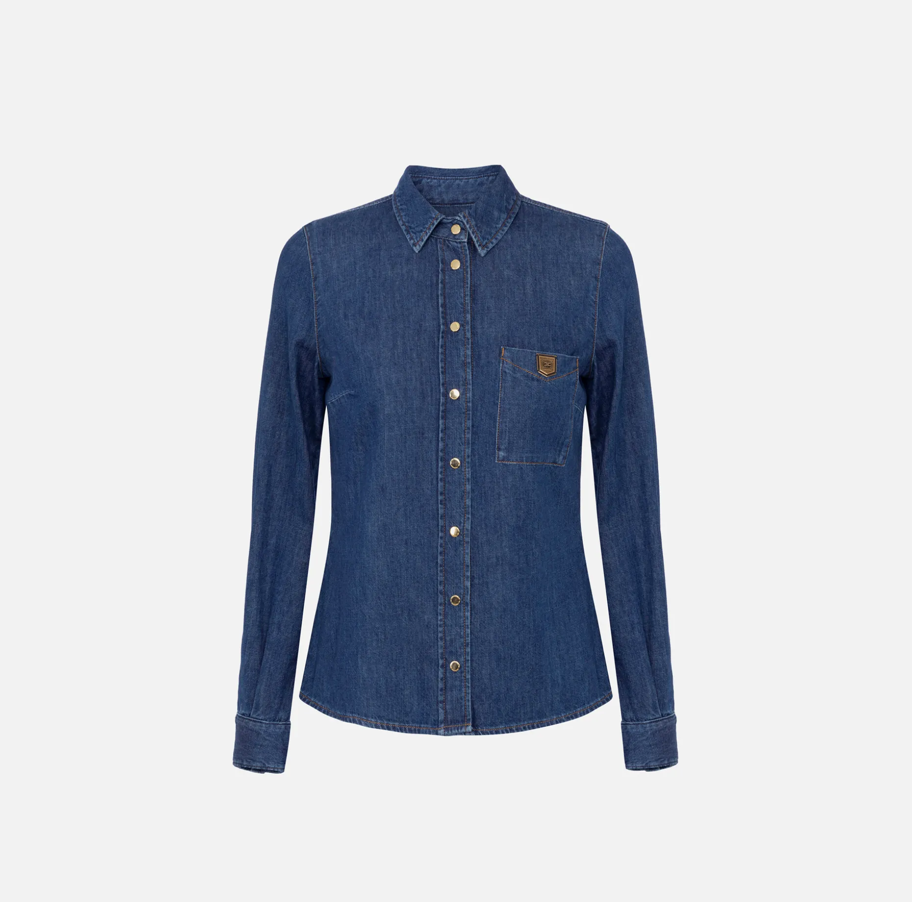 Elisabetta Franchi Shirts And Blouses | Denim shirt with breast pocket