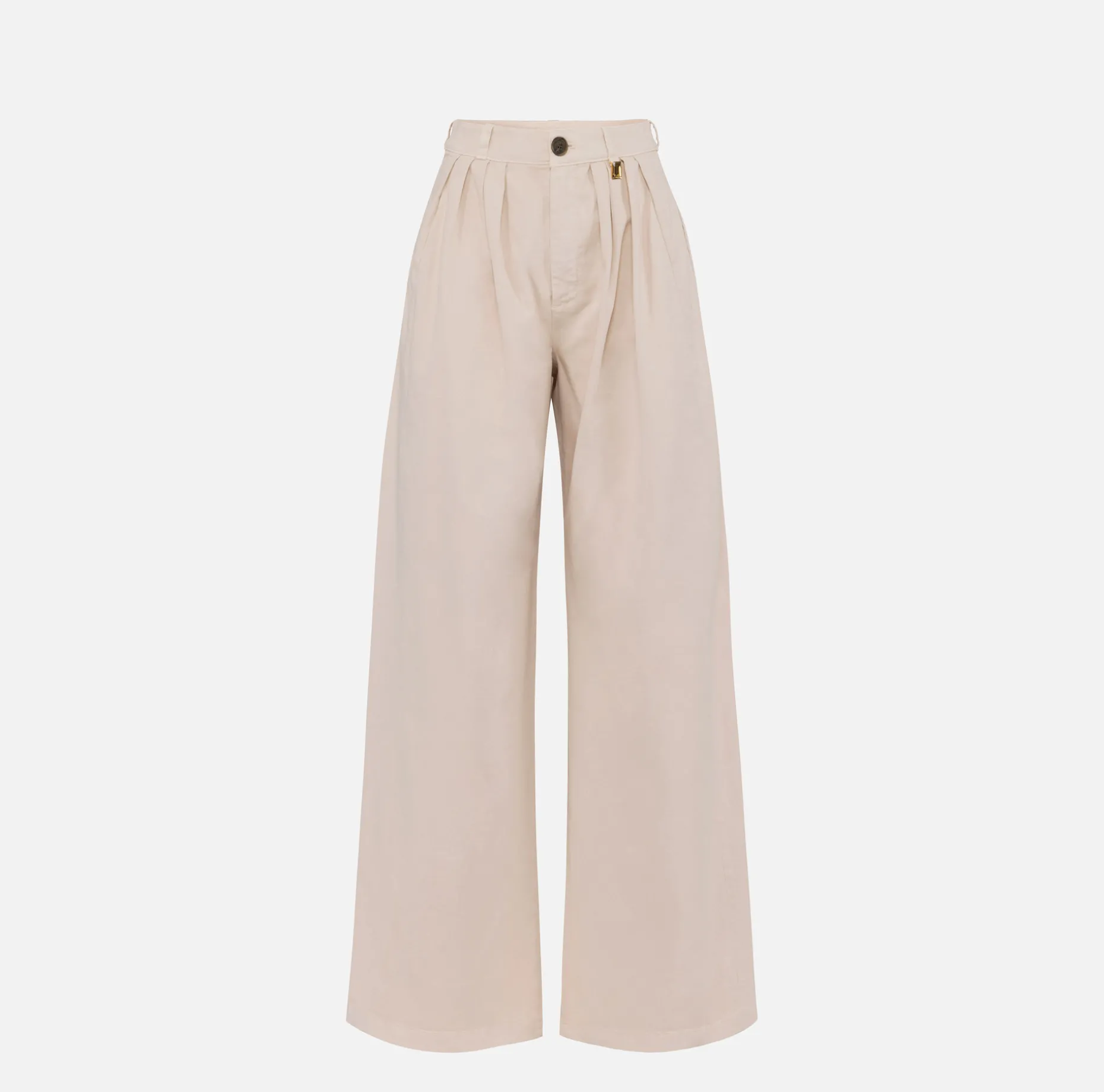 Elisabetta Franchi Jeans | Dyed cotton wide leg jeans with darts