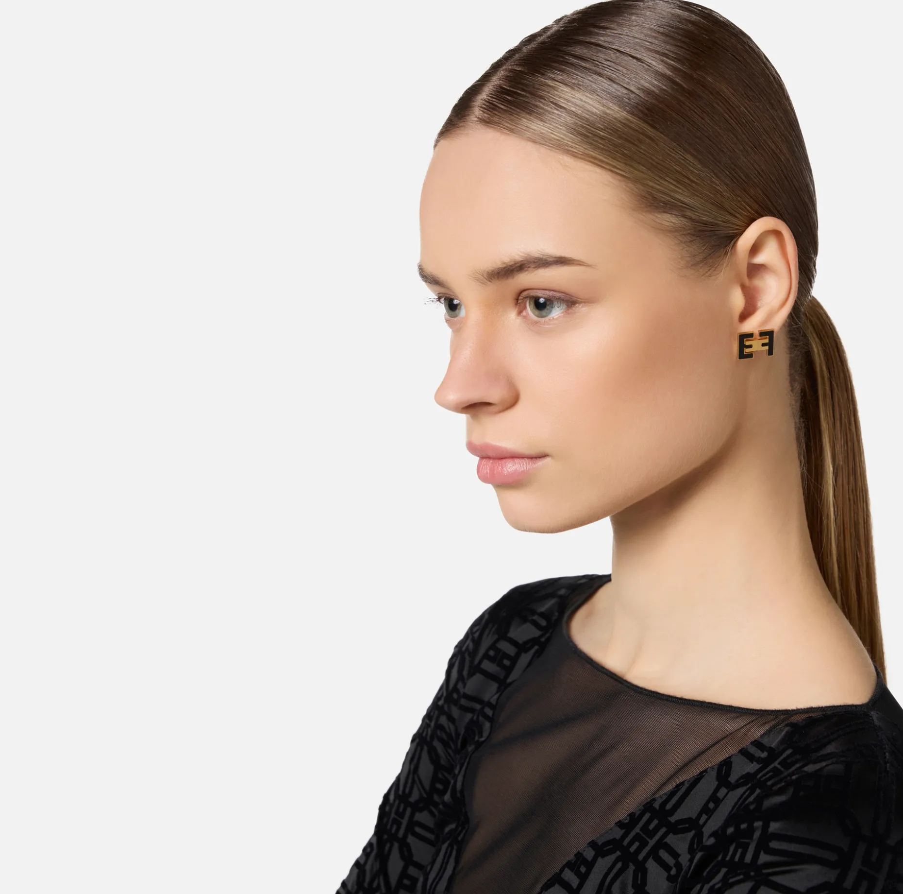 Elisabetta Franchi Jewelry | EF logo earrings