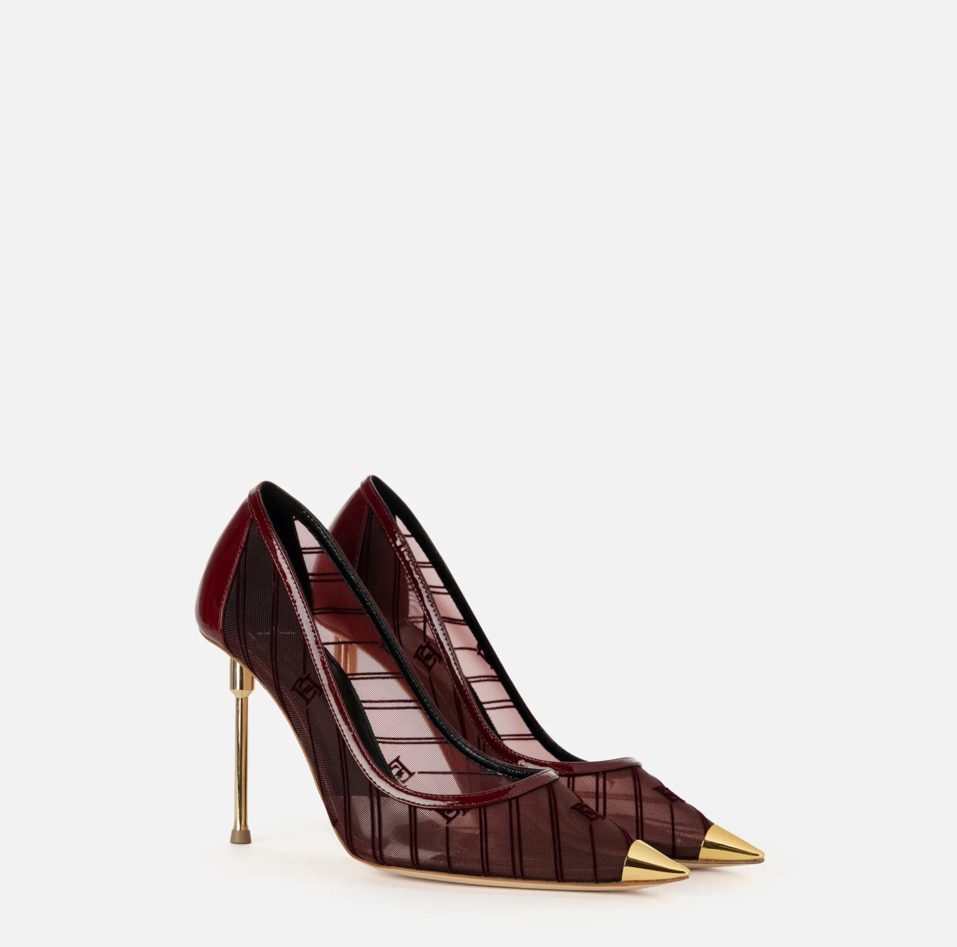 Elisabetta Franchi Pumps | Flocked mesh pump with logo