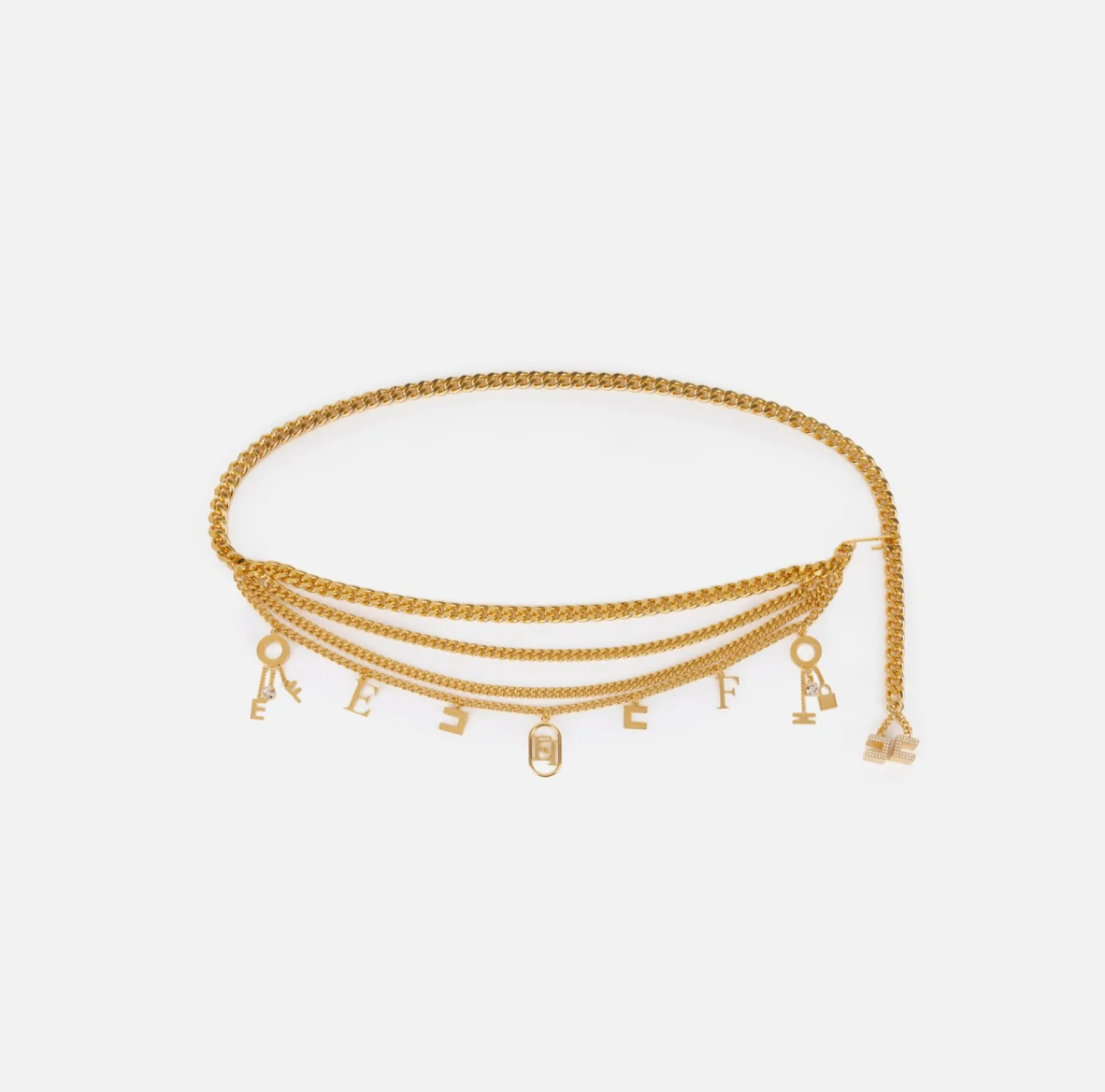 Elisabetta Franchi Belts | Gold metal chain belt with charms