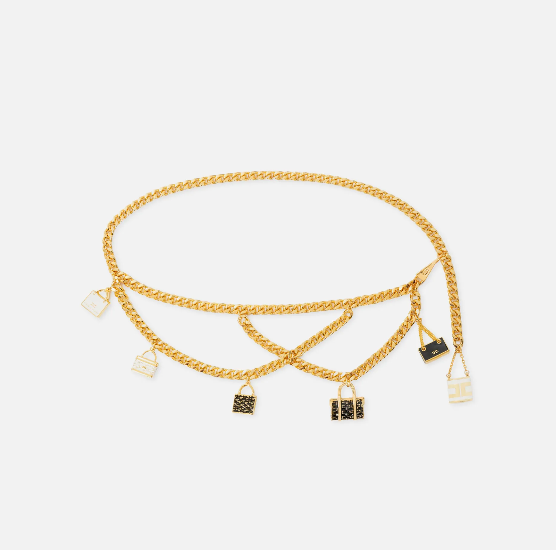 Elisabetta Franchi Belts | Gold metal chain belt with charms bags