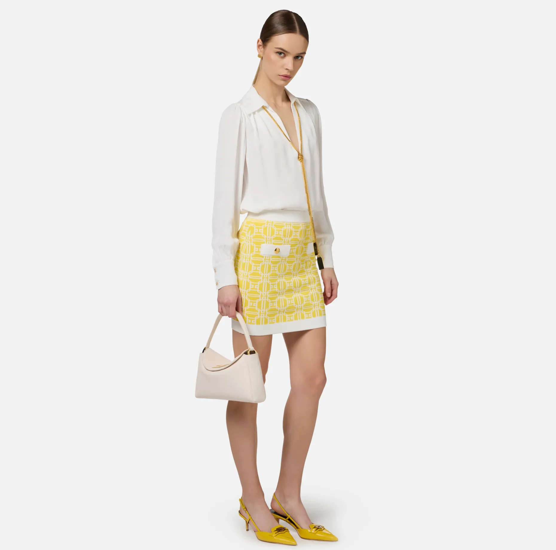 Elisabetta Franchi Skirts | Jacquard viscose logo miniskirt