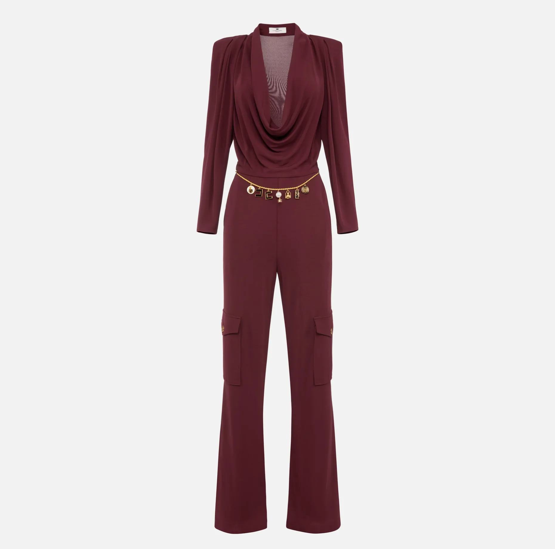 Elisabetta Franchi Jumpsuits | Jersey jumpsuit with charm belt