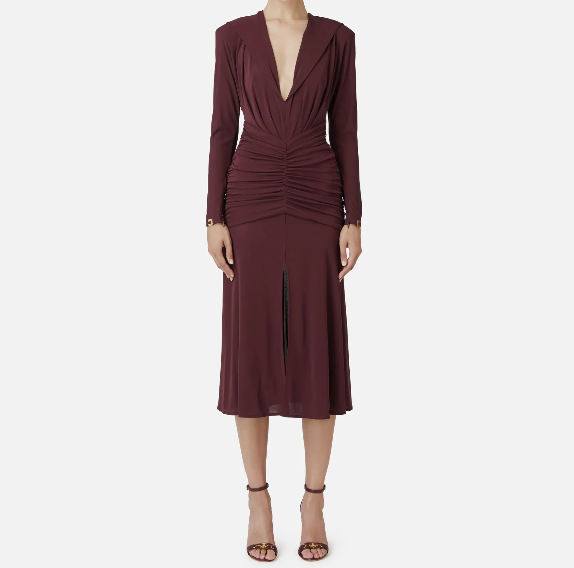 Elisabetta Franchi Midi Dresses | Dresses | Jersey midi dress with hood