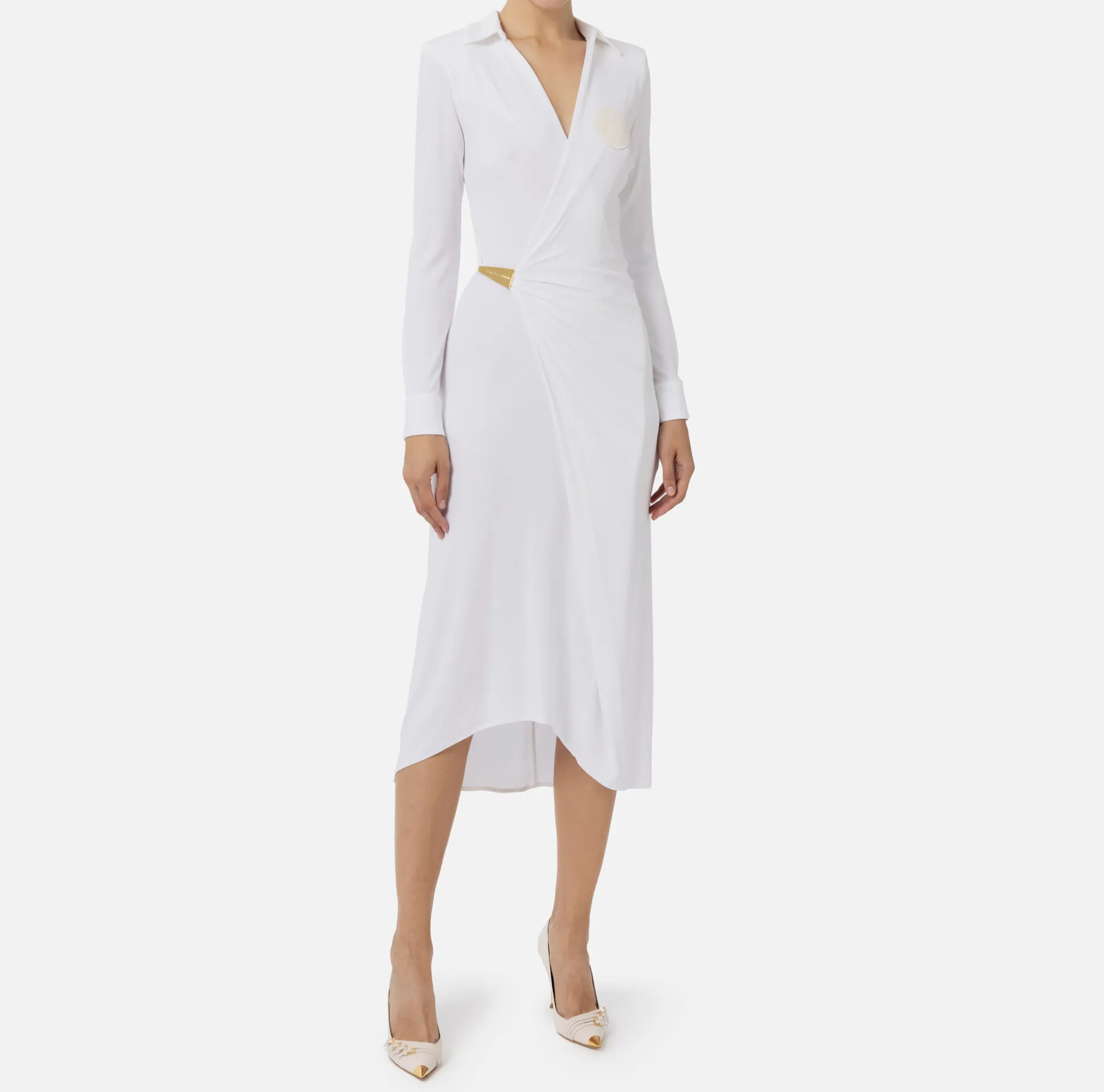 Elisabetta Franchi Midi Dresses | Dresses | Jersey midi dress with side knot