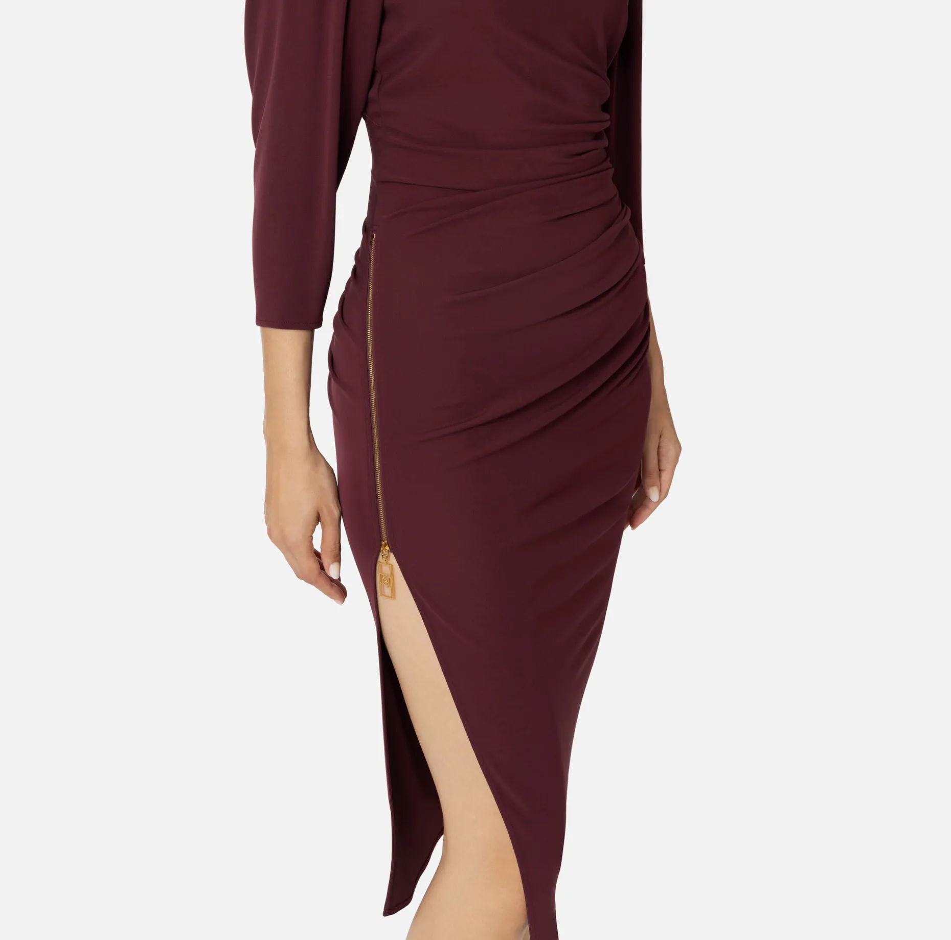 Elisabetta Franchi Midi Dresses | Dresses | Jersey midi dress with side zip