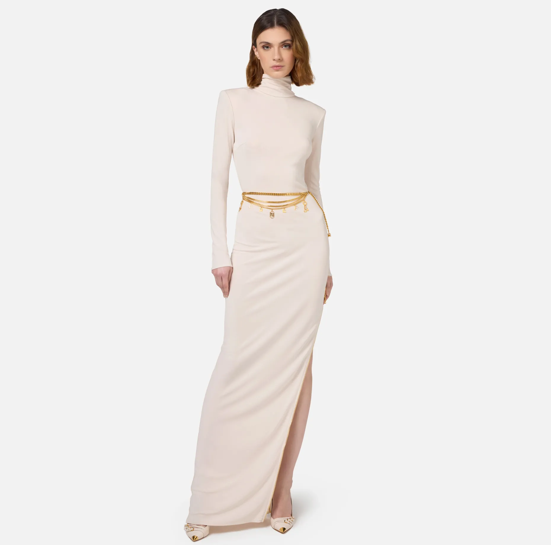 Elisabetta Franchi Red Carpet Dresses | Red Carpet | Jersey red carpet dress with side zip