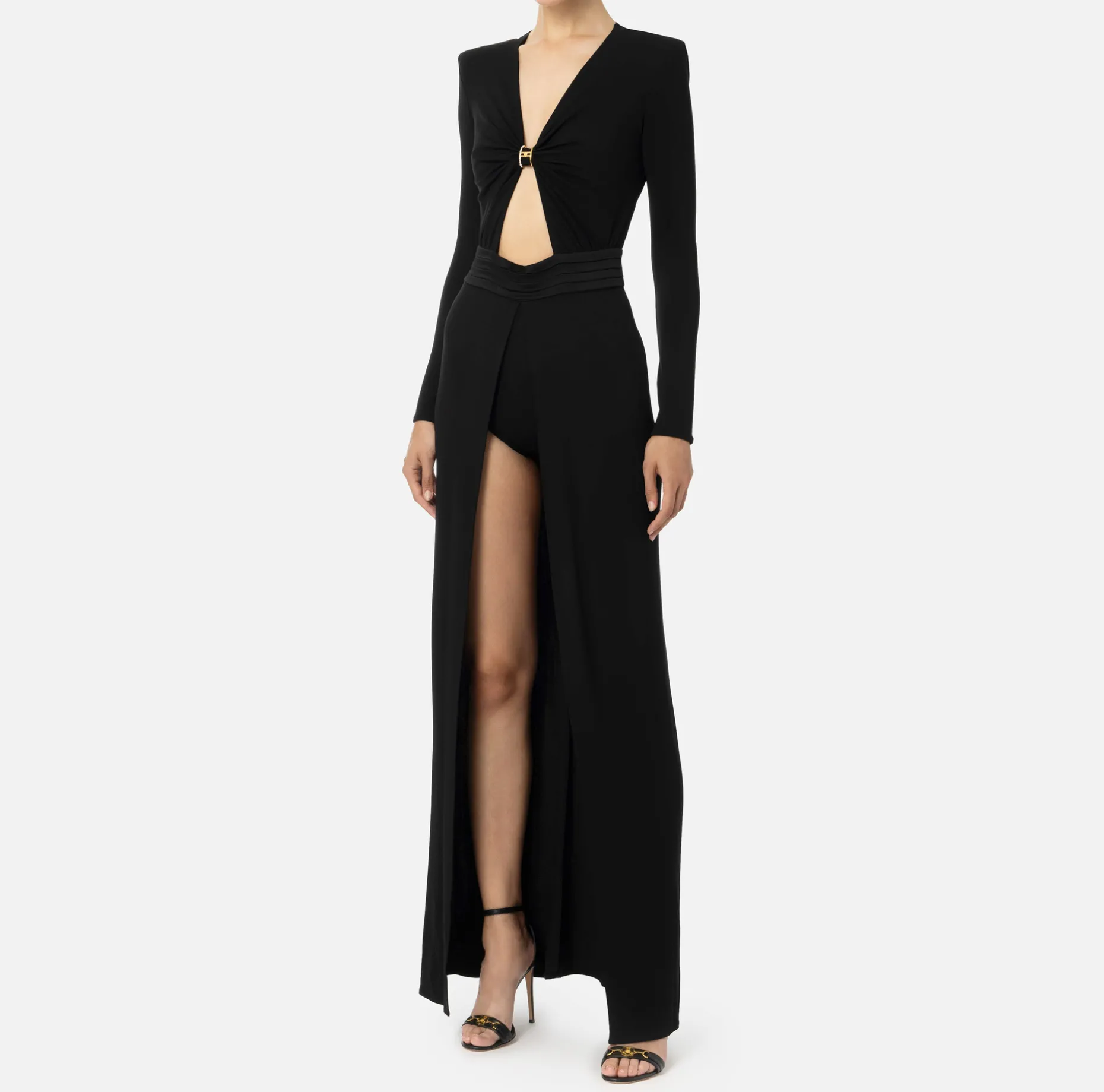 Elisabetta Franchi Red Carpet Dresses | Red Carpet | Jersey red carpet dress with wide central slit