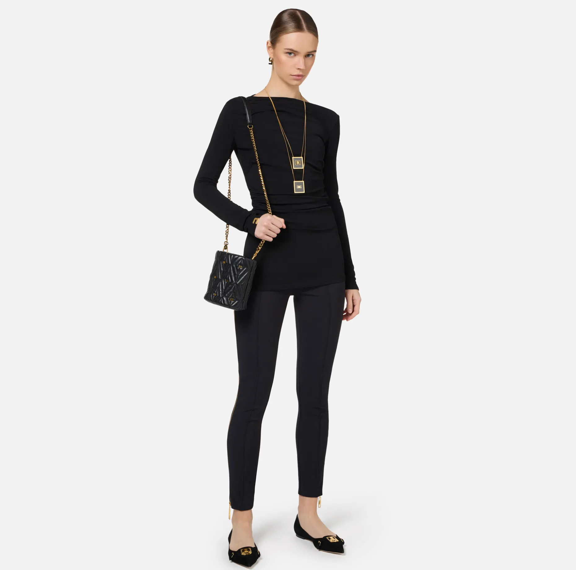 Elisabetta Franchi Top And T-Shirts | Jersey top with draping