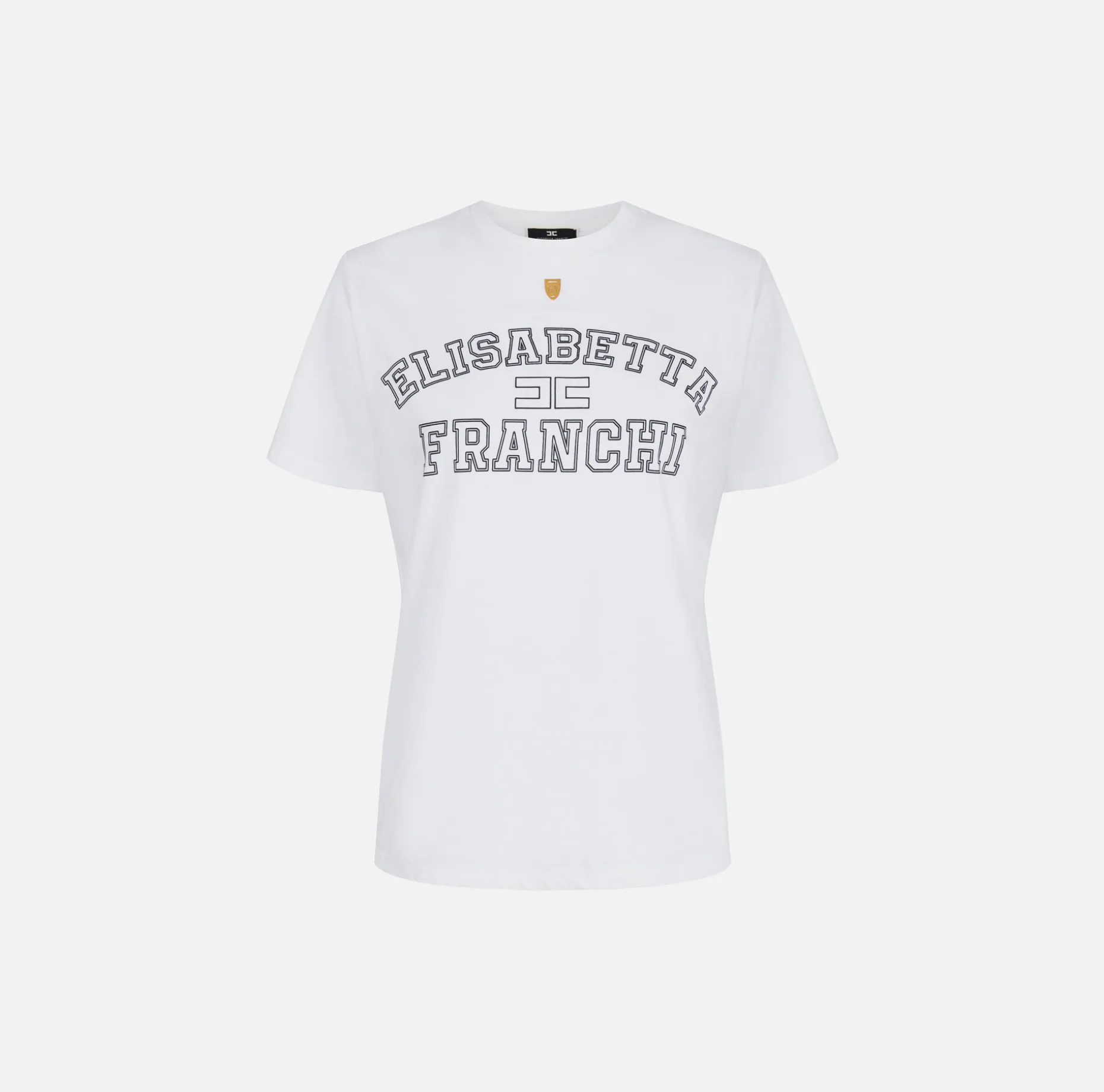 Elisabetta Franchi Top And T-Shirts | Jersey T-shirt with college logo