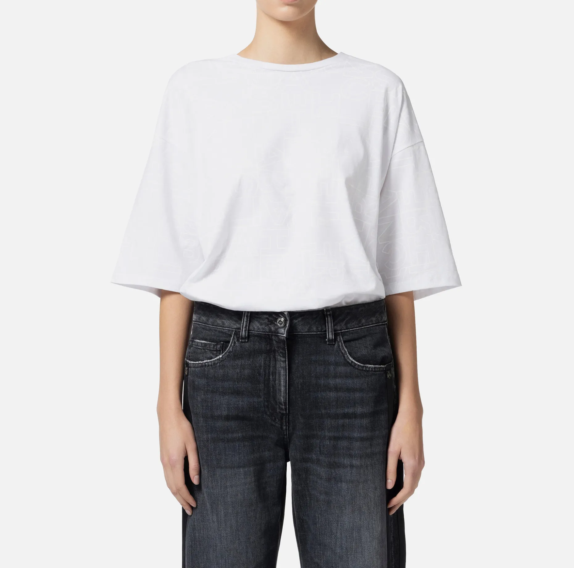 Elisabetta Franchi Top And T-Shirts | Jersey T-shirt with shiny lettering