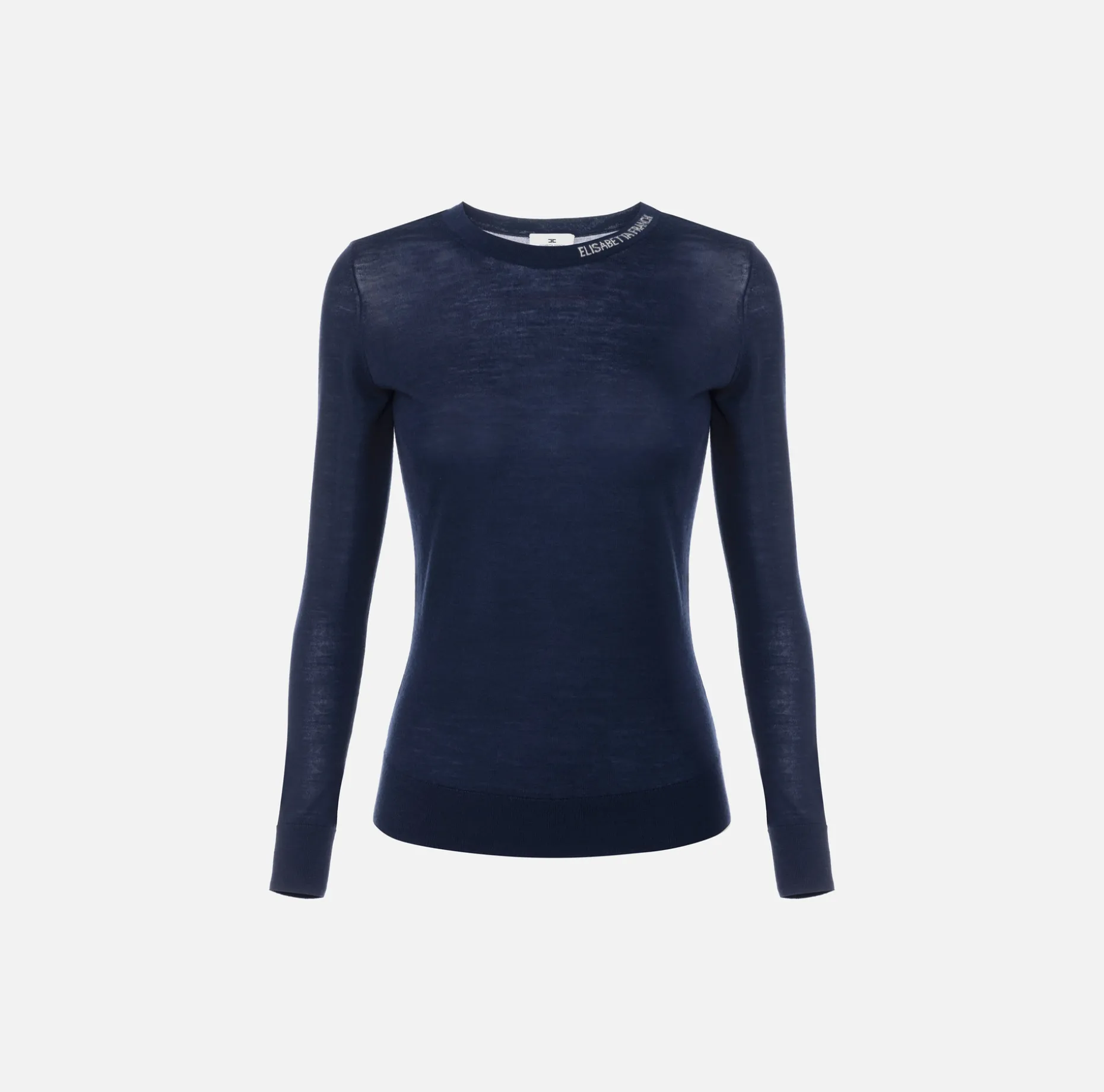 Elisabetta Franchi Knitwear And Sweatshirts | Jumper in merino wool fabric with contrasting jacquard logo