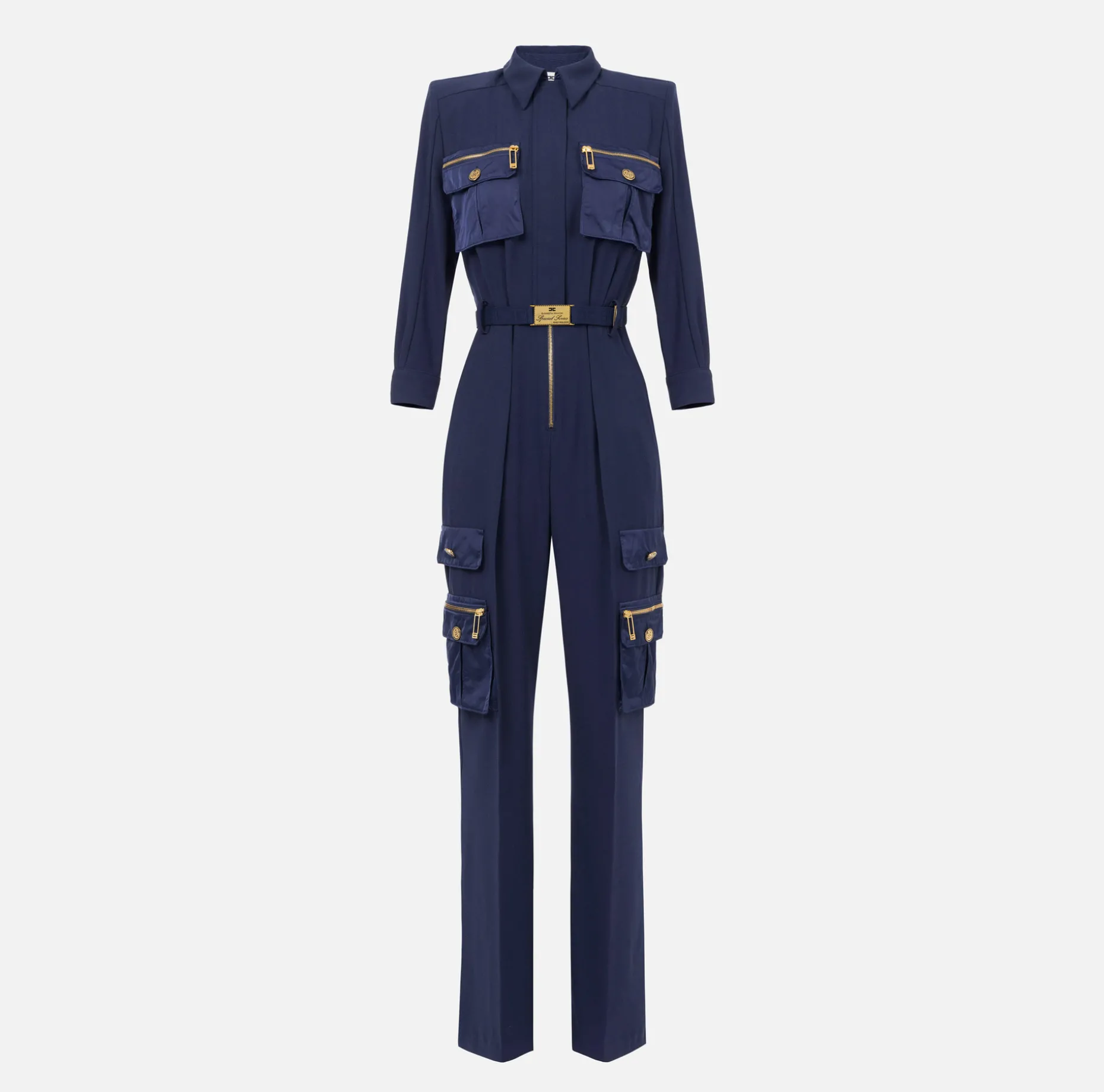 Elisabetta Franchi Jumpsuits | Jumpsuit in crêpe fabric with pockets and belt