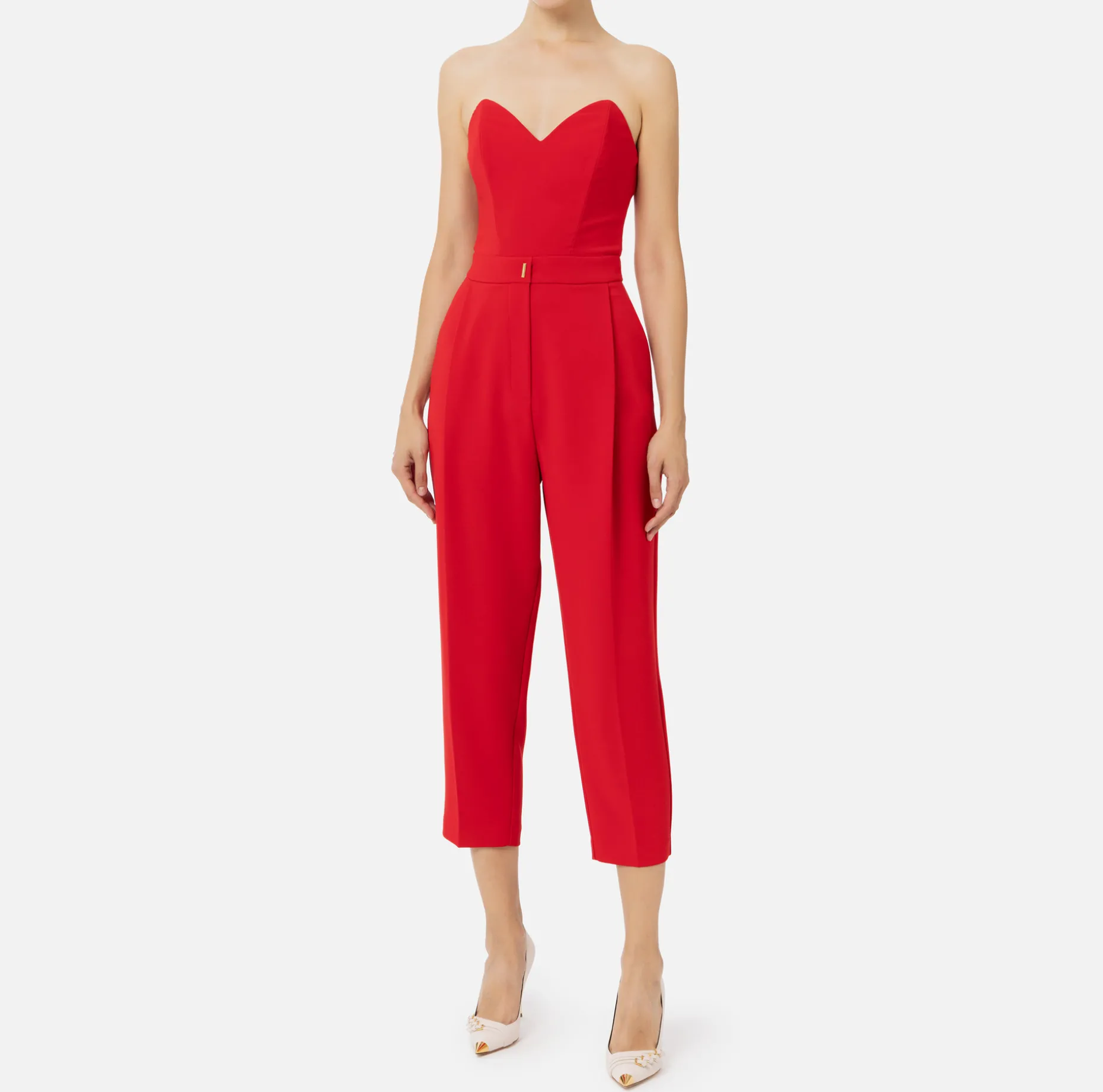 Elisabetta Franchi Jumpsuits | Jumpsuit in stretch crêpe fabric with bustier top