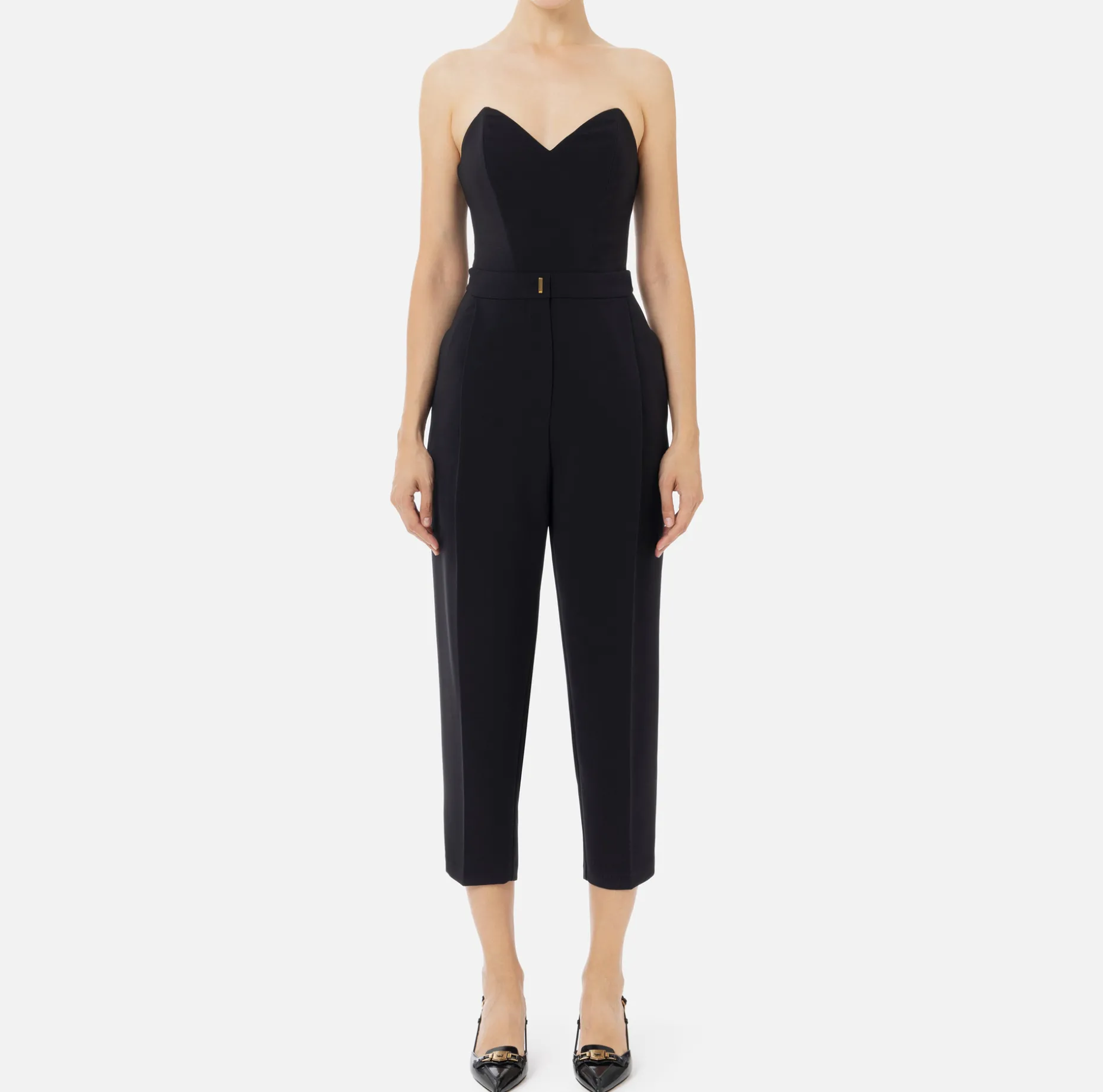 Elisabetta Franchi Jumpsuits | Jumpsuit in stretch crêpe fabric with bustier top