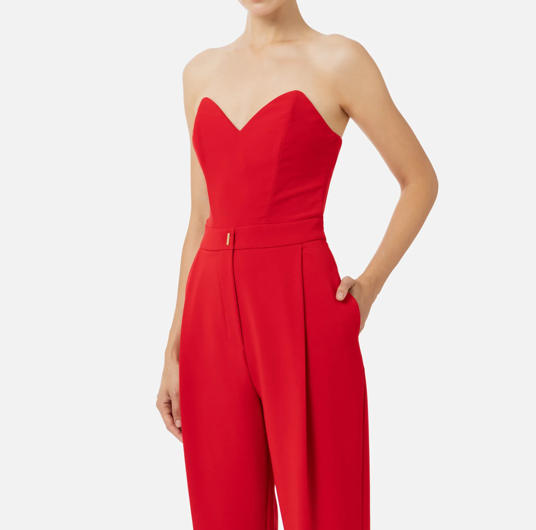 Elisabetta Franchi Jumpsuits | Jumpsuit in stretch crêpe fabric with bustier top