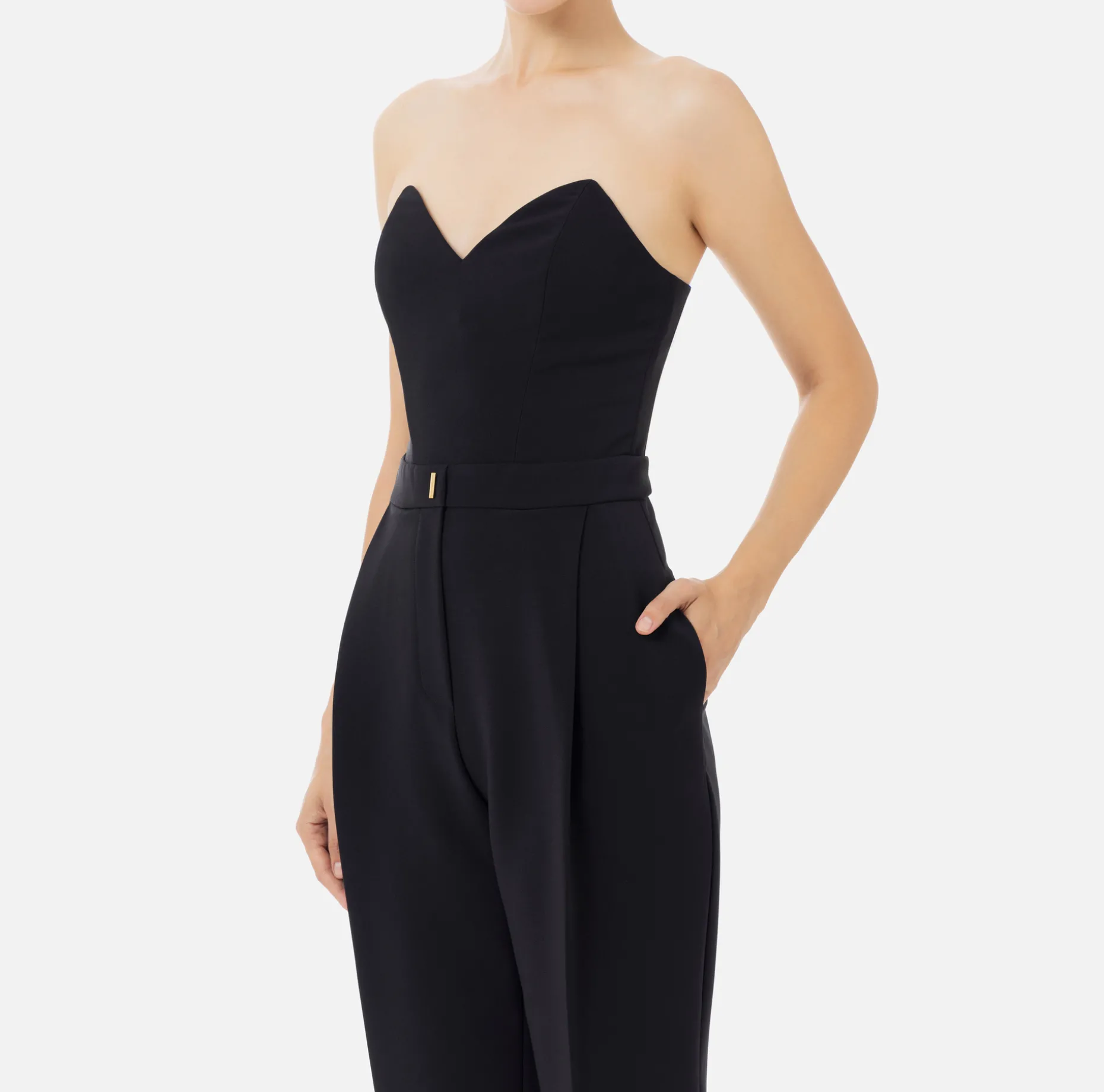 Elisabetta Franchi Jumpsuits | Jumpsuit in stretch crêpe fabric with bustier top